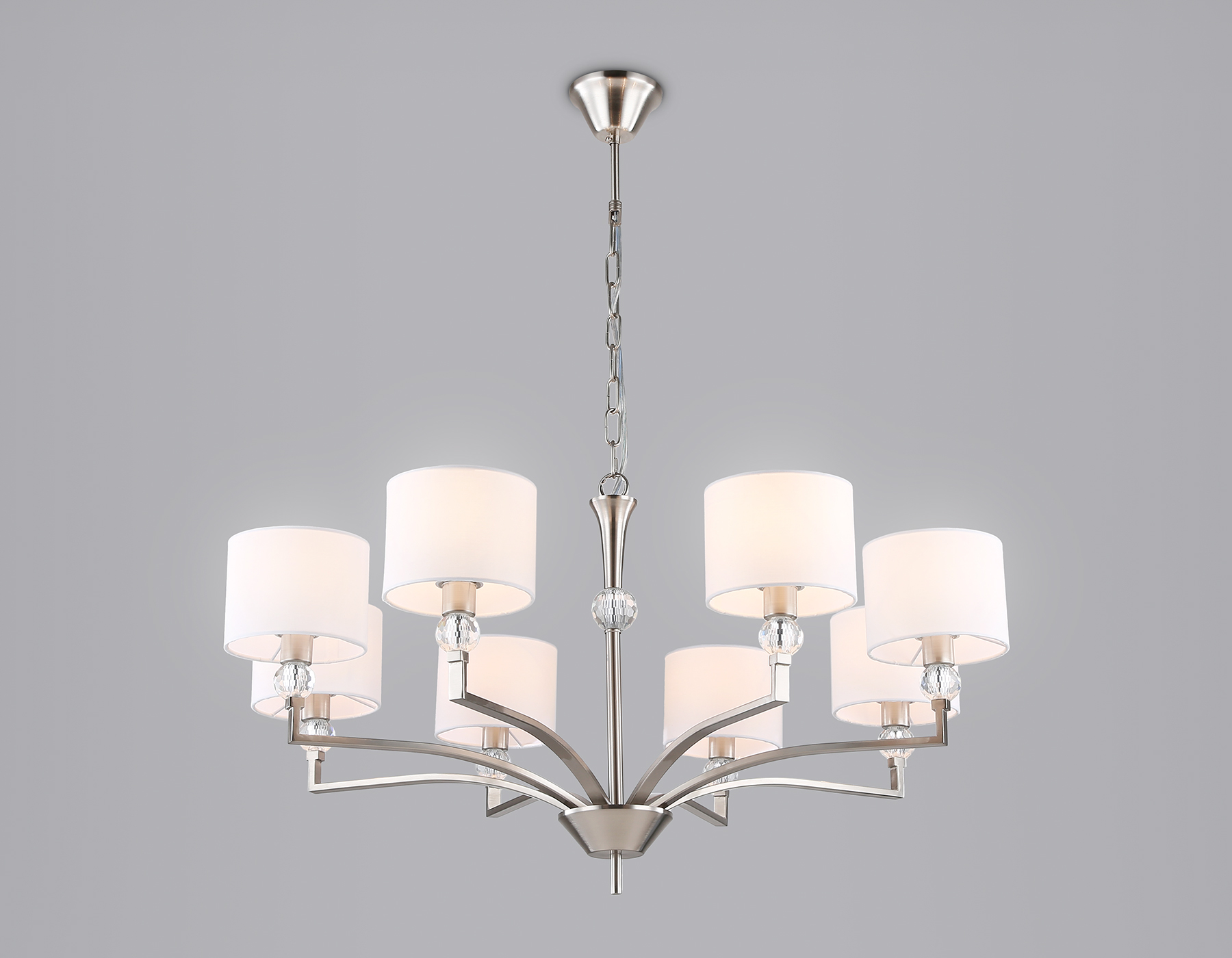 LH71123/8 SN/WH никель/белый E14/8 max 40W D840*880