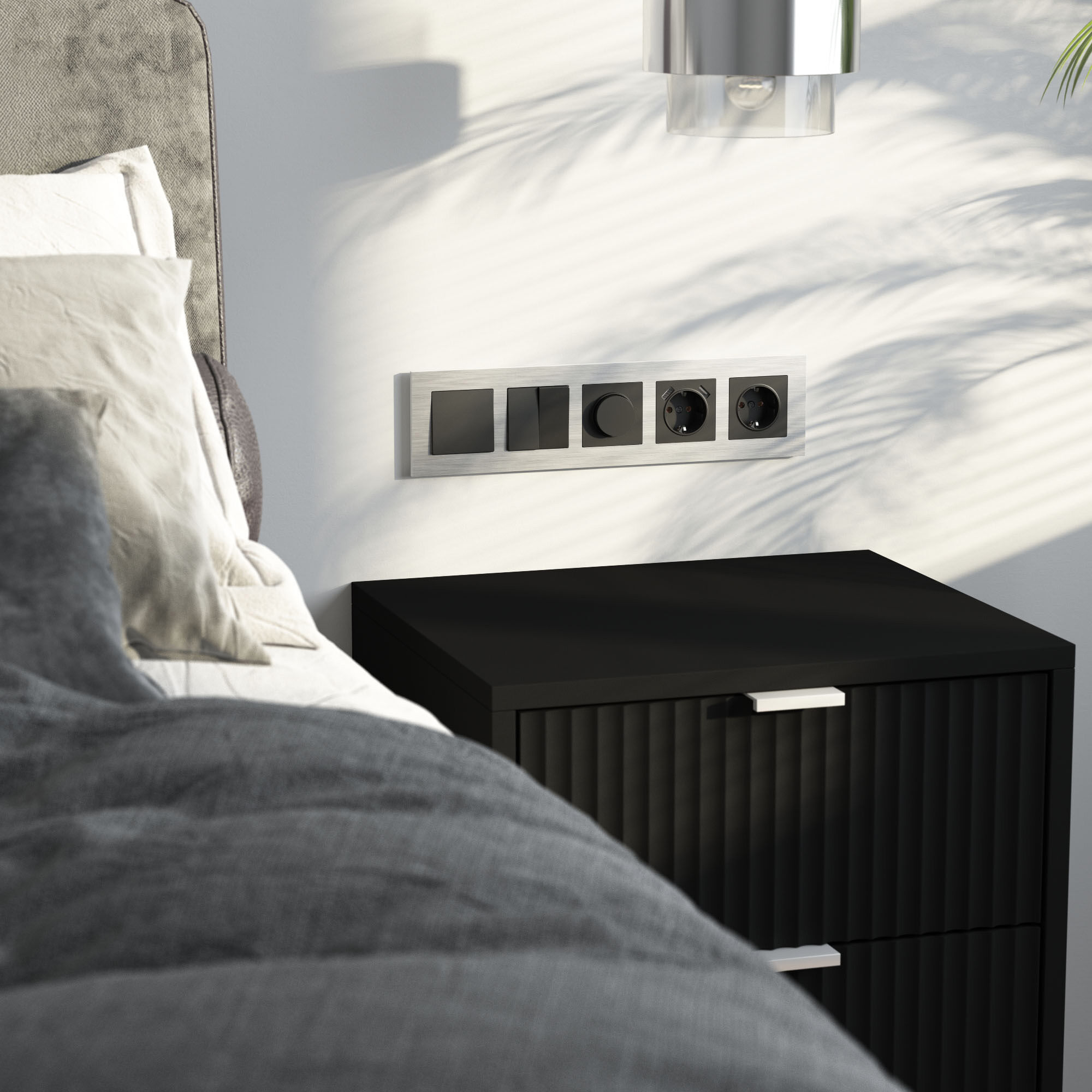 W0053506/ Рамка на 5 постов  AluMax (алюминий) W0053506