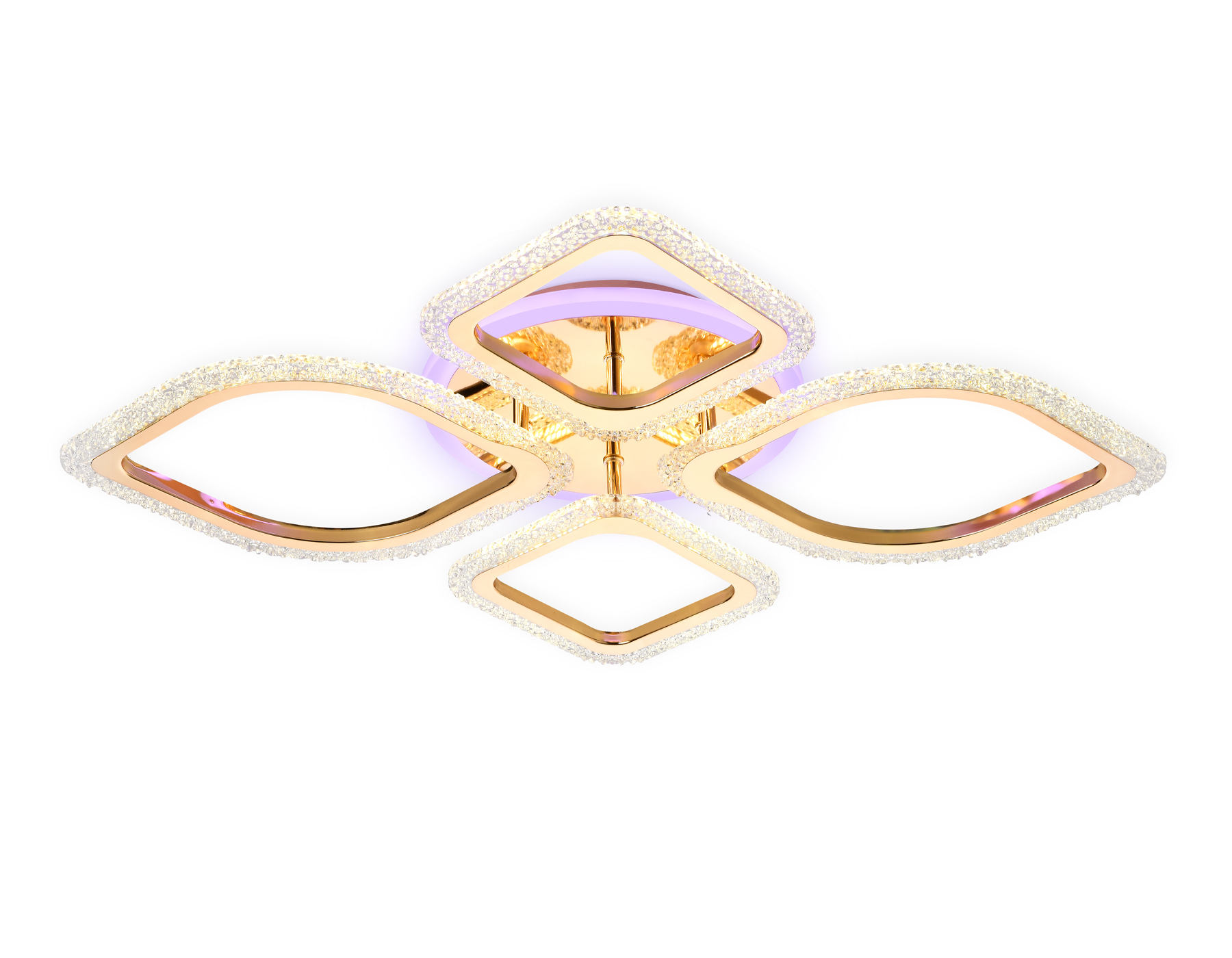 Потолочный светодиодный светильник с пультом Ambrella FA5149 GD золото 77W 680*630*90 (ПДУ РАДИО 2.4)