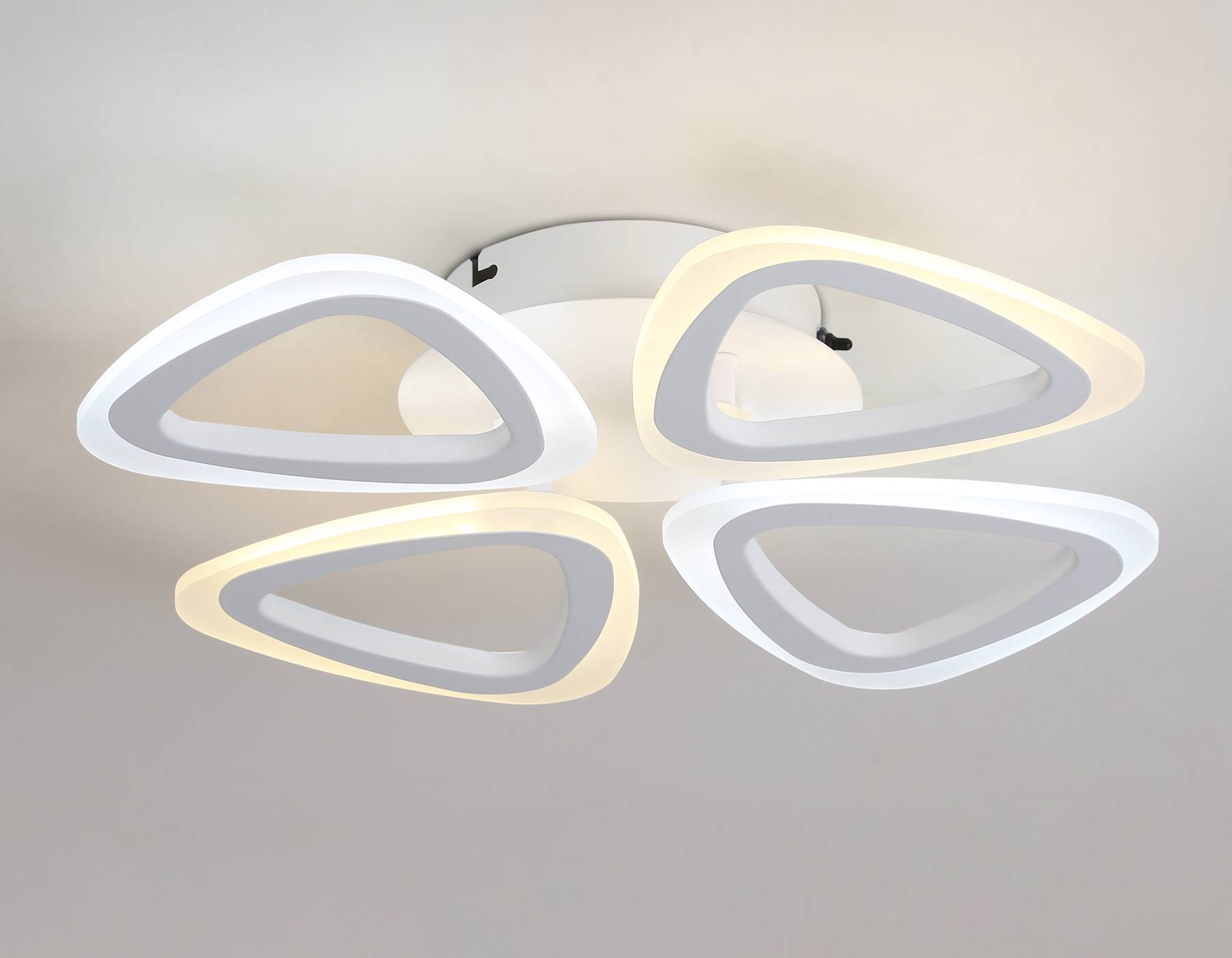 Потолочный светодиодный светильник с пультом Ambrella FA4482/4 WH белый 4200K/3000K+6400K/6400K+3000K 45W 405*405*80 (ПДУ ИК)