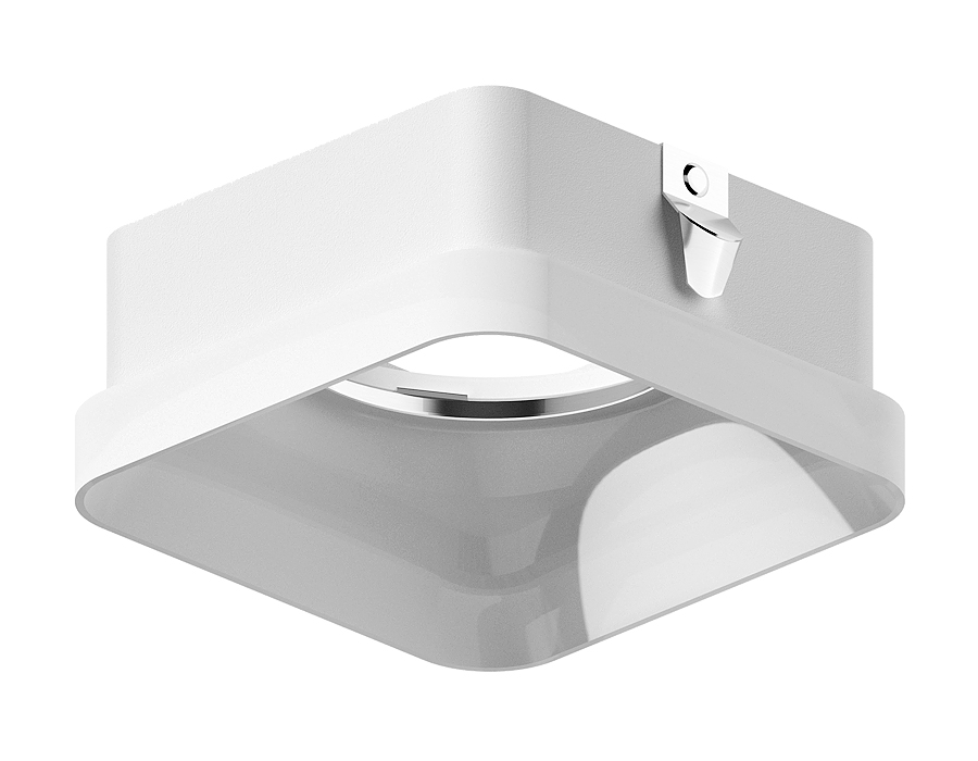 Насадка передняя для корпуса светильника Ambrella N7755 FR белый матовый 70*70*H33mm Out10mm MR16