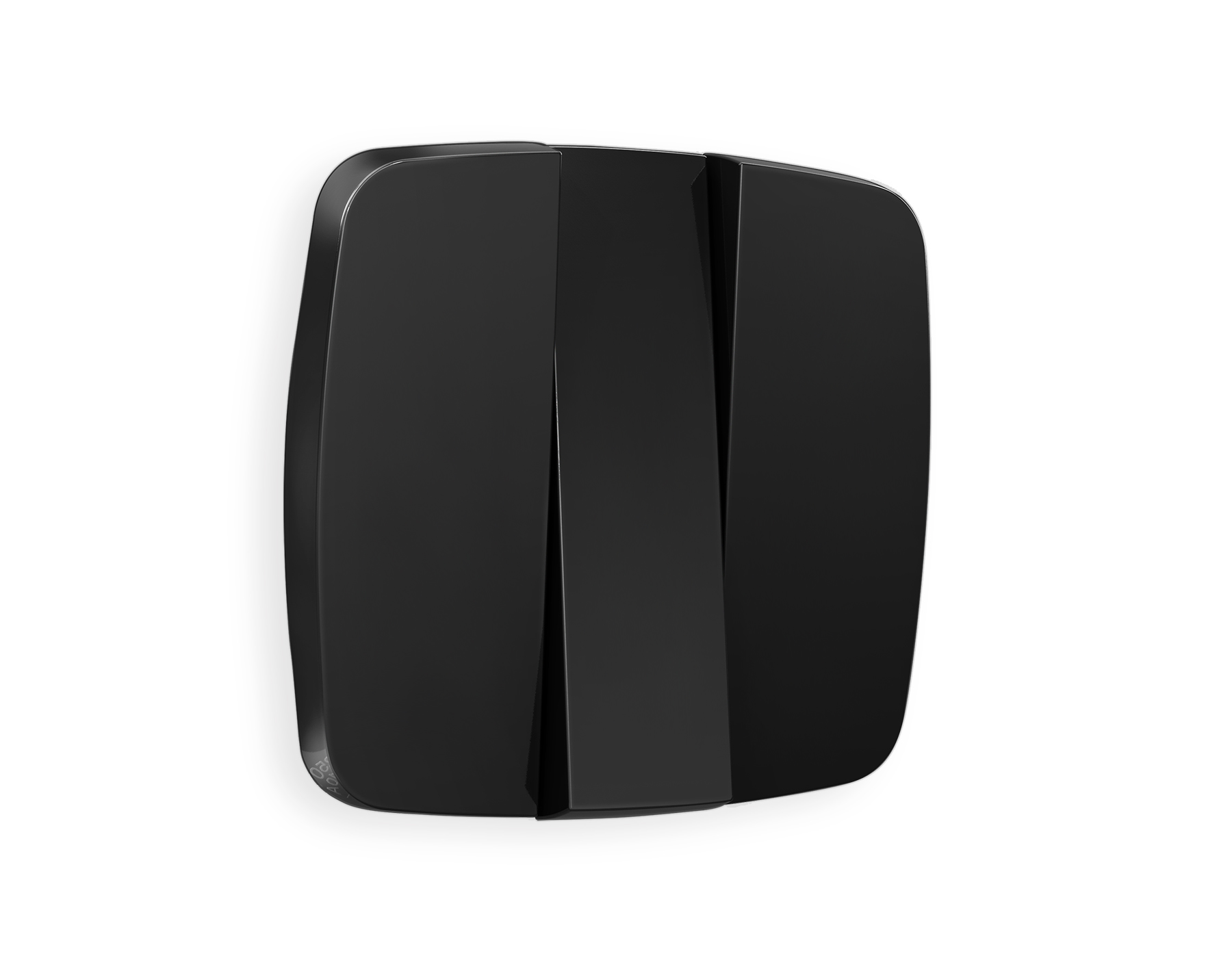 OP8050 Лицевая панель OMEGA (Черный матовый) для 3-кл выключателей QUANT