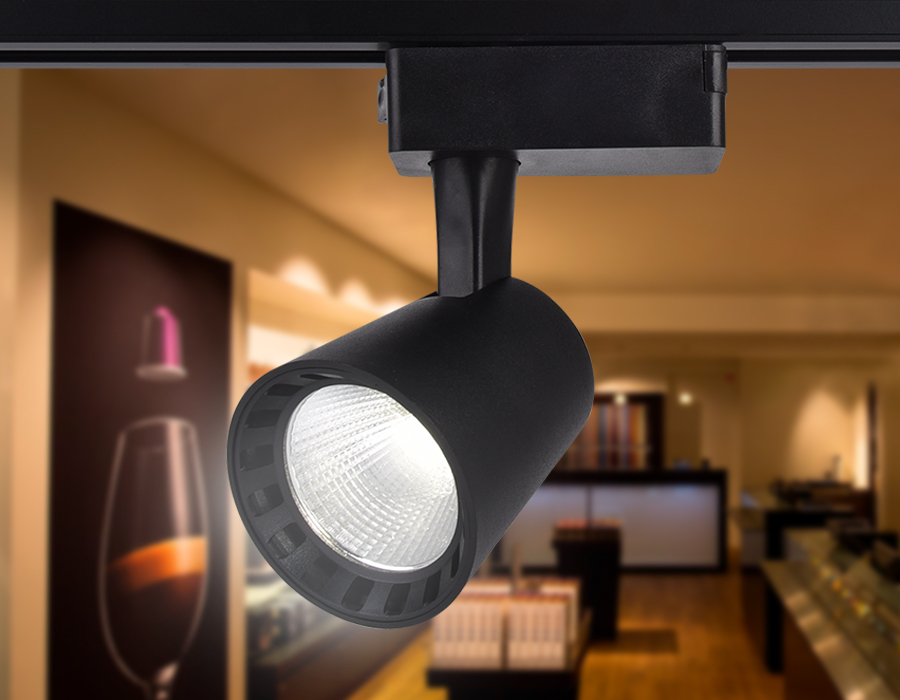 Трековый однофазный светодиодный светильник Ambrella GL5977 BK черный LED 15W 4200K 24°