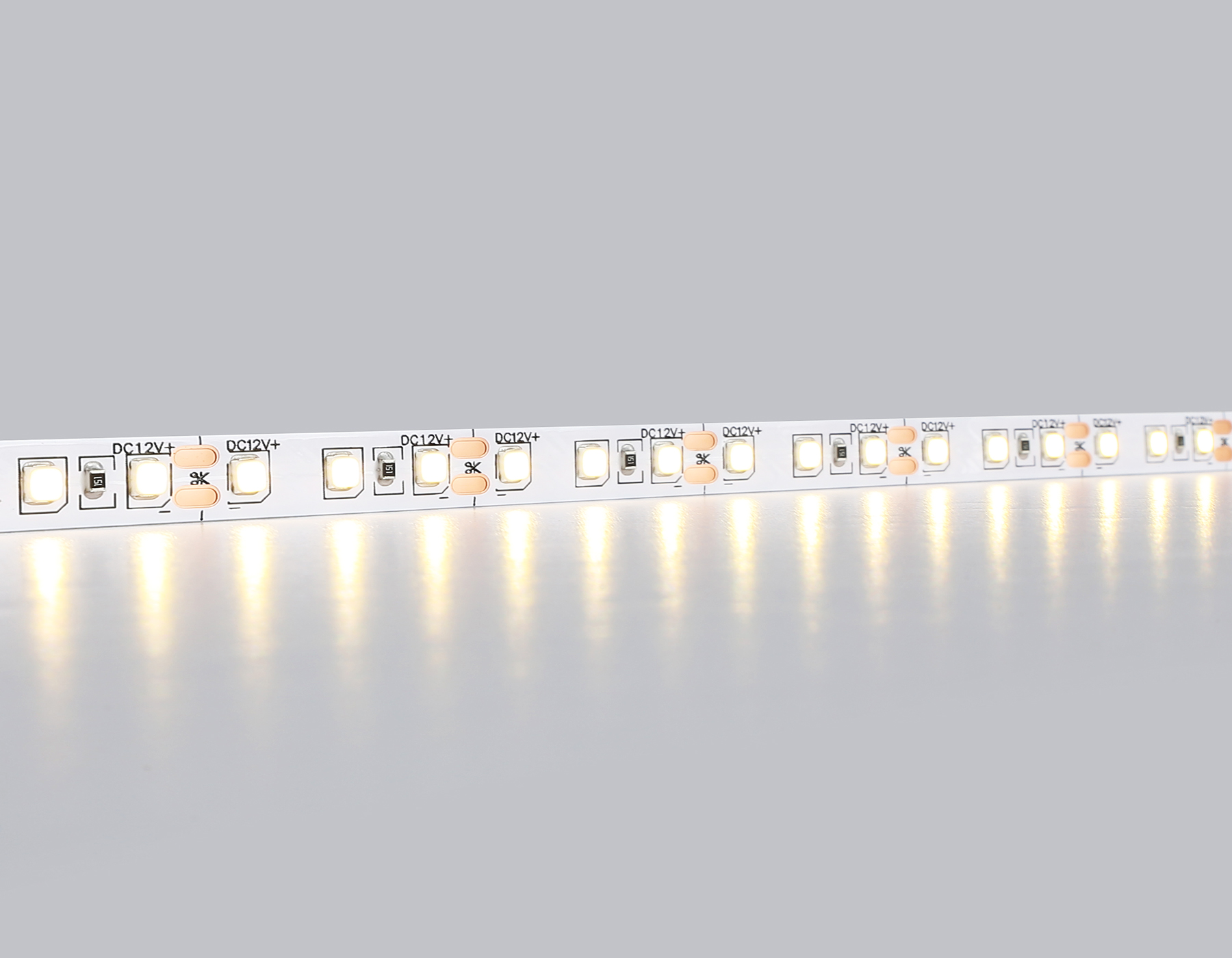GS1101 2835 120Led/ 9.6W m/ 12V IP20 3000K/ 5000*8*1.2mm (2 конт.)