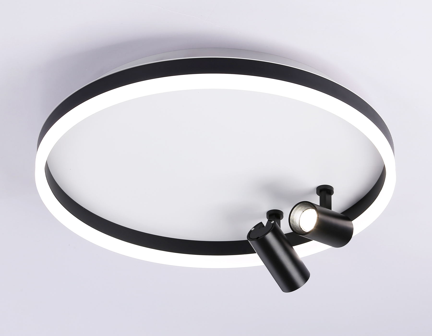 FL5113/1+2 WH/BK белый/черный 43W 3000K-6400K D500*130 (ПДУ ИК)