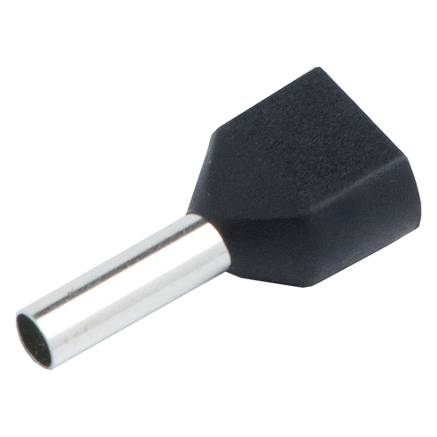 Наконечник-гильза НГИ2 General GNGI-E2-2x6-14-50 Черный, 50 штук