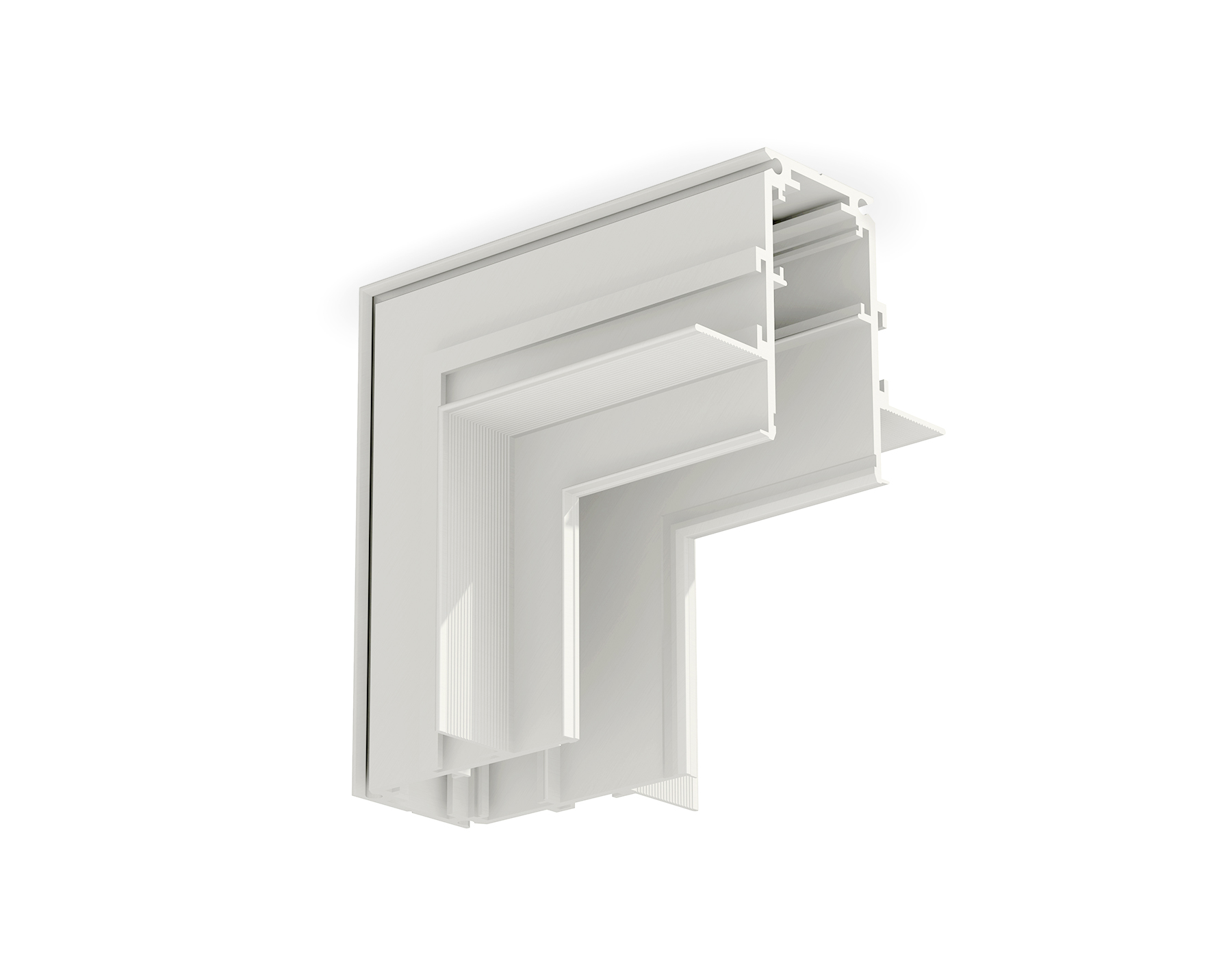 GL3362 WH белый коннектор угловой внутренний для встраиваемого шинопровода 85*85*H60