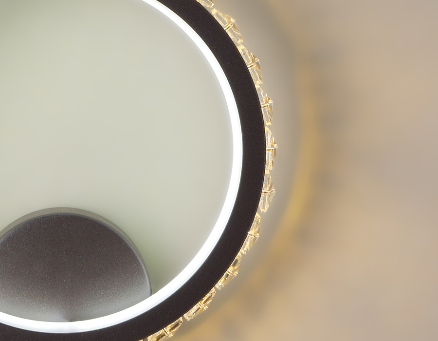 Настенный светодиодный светильник с выключателем  Ambrella FA212 CF кофе LED 3000K+6400K 15W 230*250*45