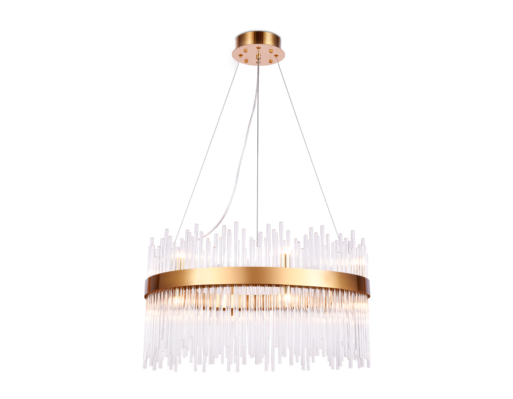 Подвесная люстра с хрусталем Ambrella TR5355/12 GD/CL золото/прозрачный G9/12 max 40W D600*830