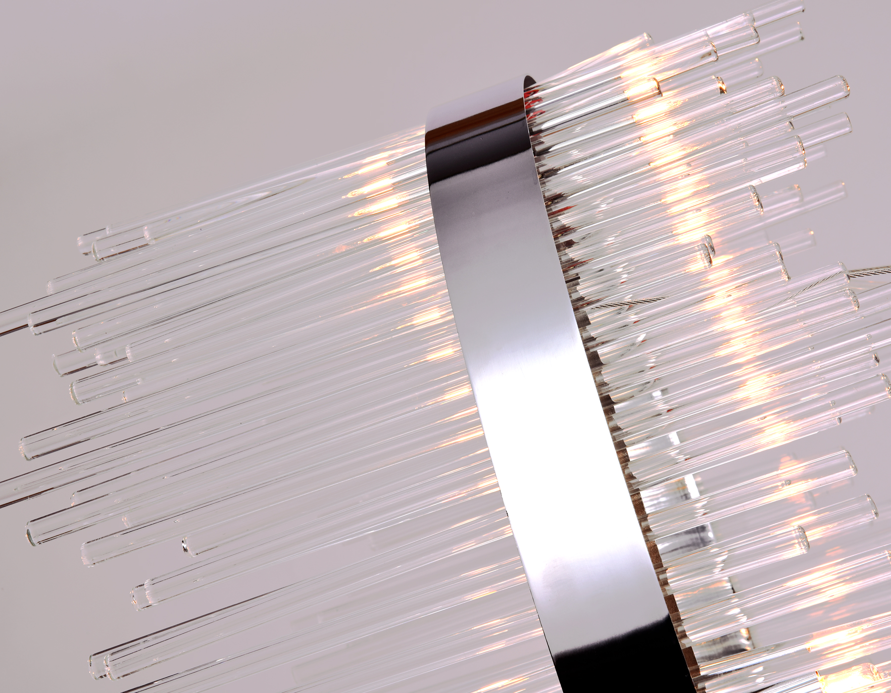 Подвесная люстра с хрусталем Ambrella TR5353/10 CH/CL хром/прозрачный G9/10 max 40W D500*800