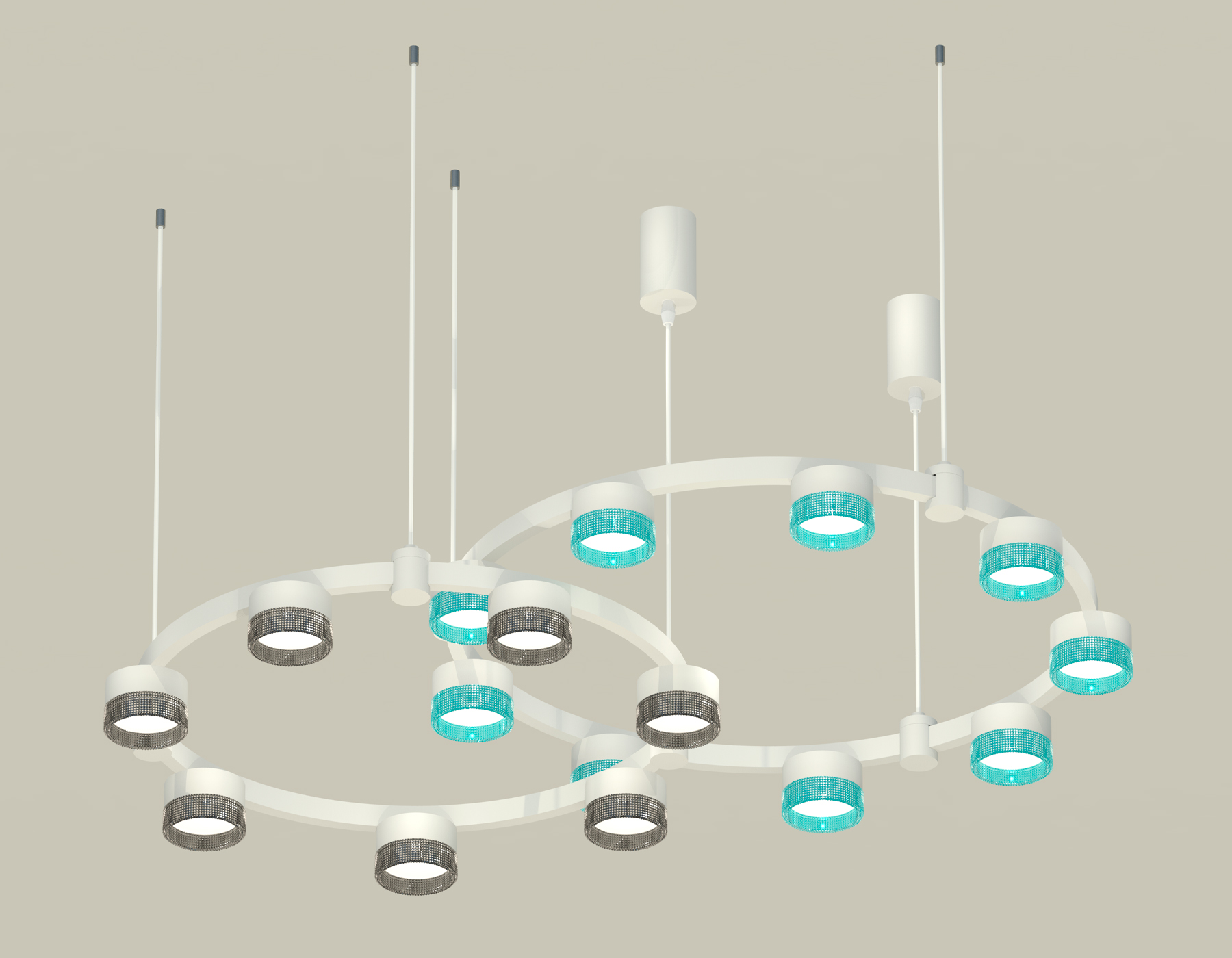 Подвесной светильник Ambrella Techno Ring XR92081300/16 SWH/BL/BK белый песок/голубой/тонированный GX53 (A9208, C9241, C9236, N8488, N8484)