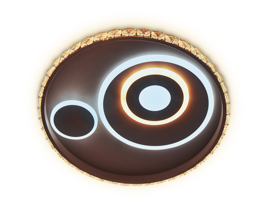 Потолочный светодиодный светильник Ambrella с пультом FA245 кофе 105W D490*65