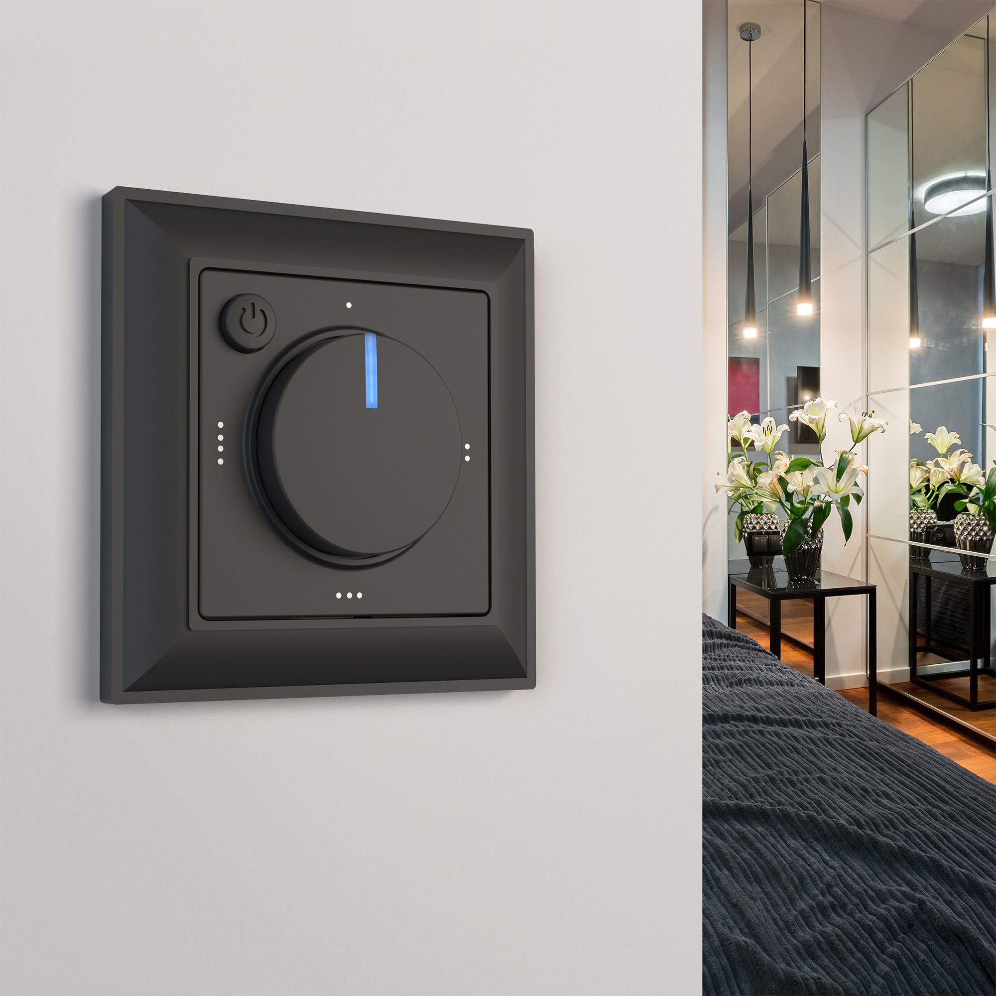 Терморегулятор WERKEL для теплого пола (черный) WL08-40-01 / W1151108 / a042014