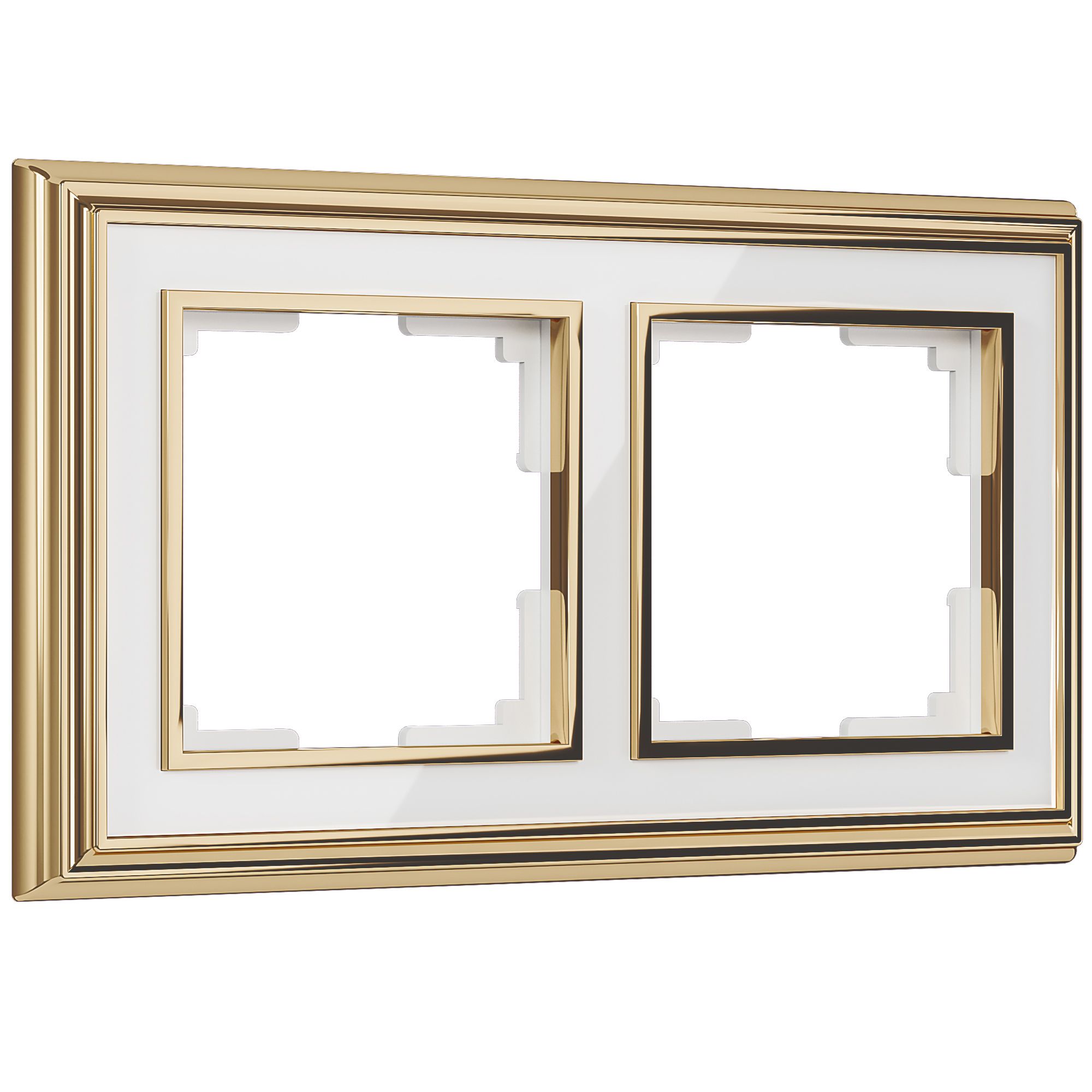 Рамка WERKEL Palacio на 2 поста (золото/белый) WL17-Frame-02 / W0021329 / a037678