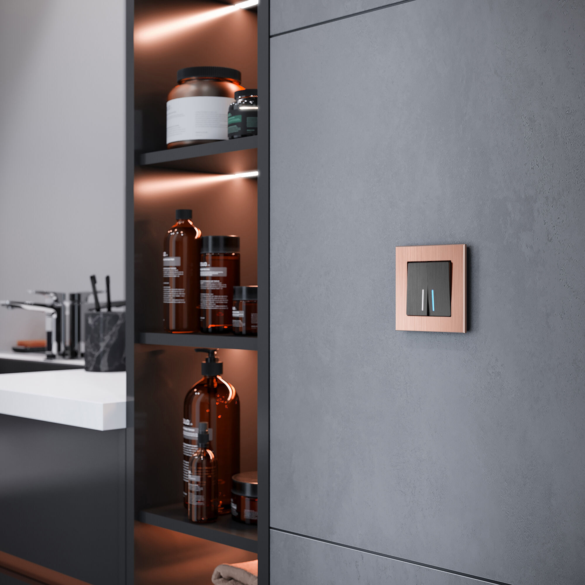 Рамка на 1 пост Werkel Aluminium  (бронза) W0011712