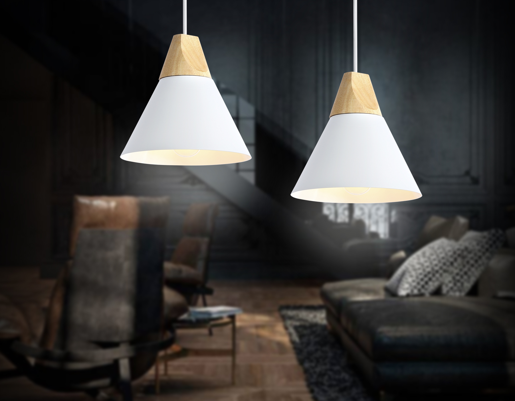 Подвесной светильник TR8195 WH/LW белый/светлое дерево E27 max 40W D230*935 Подвесной светильник TR8195 WH/LW белый/светлое дерево E27 max 40W D230*935