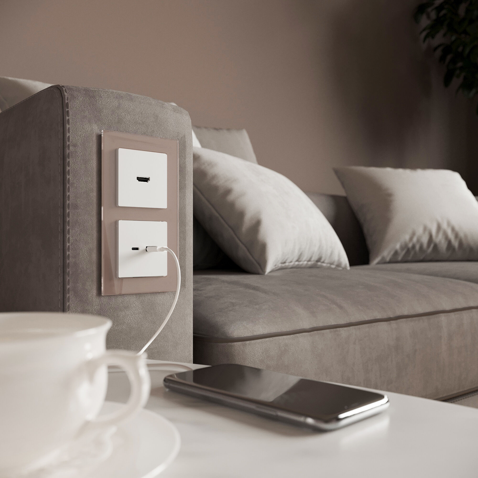 Рамка на 2 поста Favorit Werkel (латте, стекло) W0021142