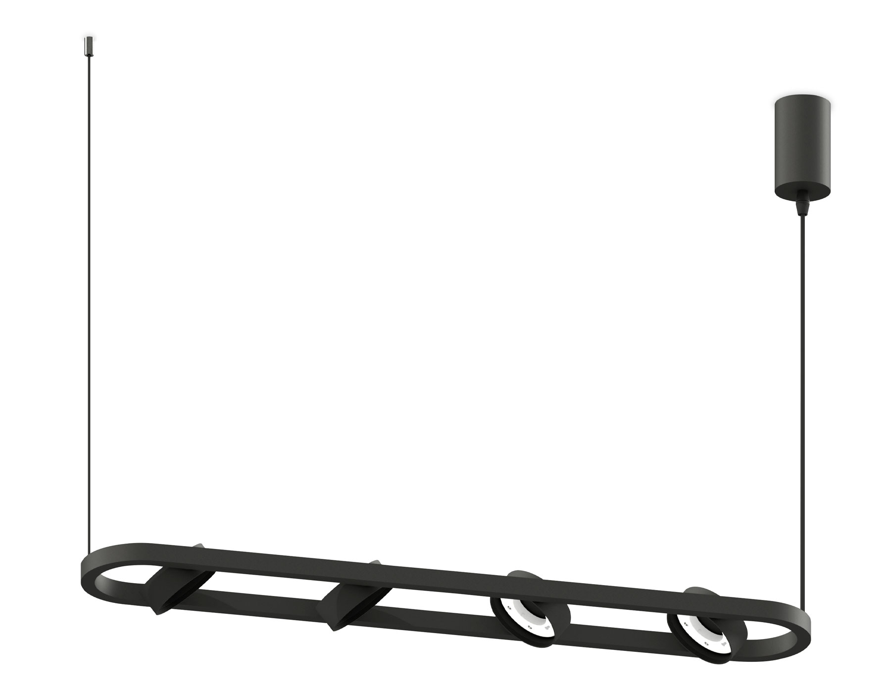 Корпус светильника подвесной поворотный Ambrella C9164/4 SBK черный песок 800*126*800mm GX53/4 для насадок D85