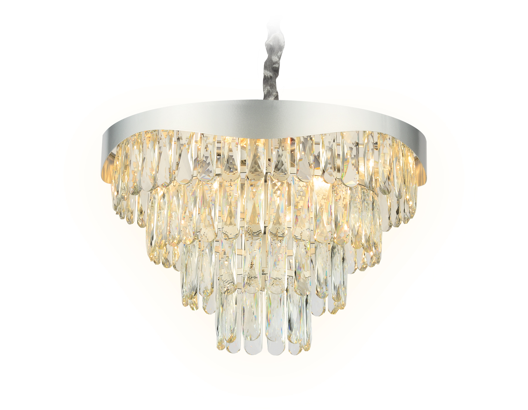 Подвесная люстра с хрусталем Ambrella TR5085 SL/CL серебро/прозрачный E14/6 max 40W