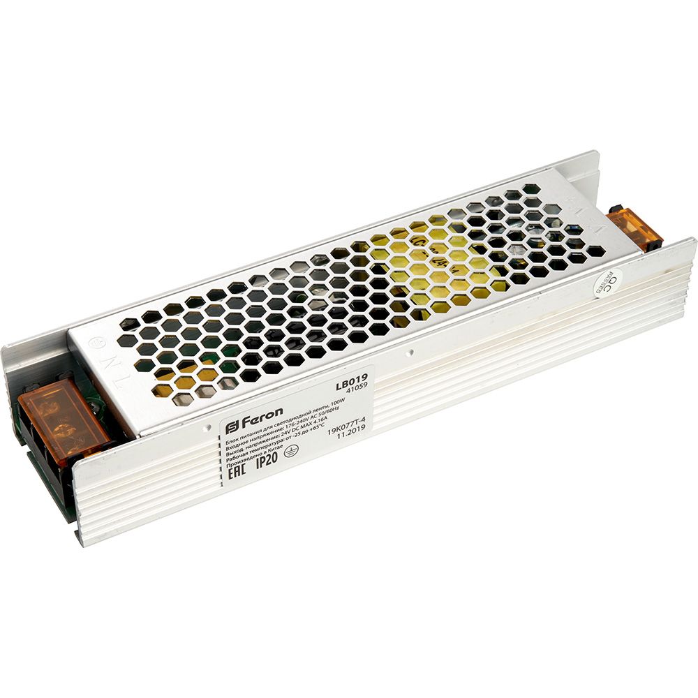 Трансформатор электронный для светодиодной ленты 100W 24V (драйвер), LB019 Трансформатор электронный для светодиодной ленты 100W 24V (драйвер), LB019
