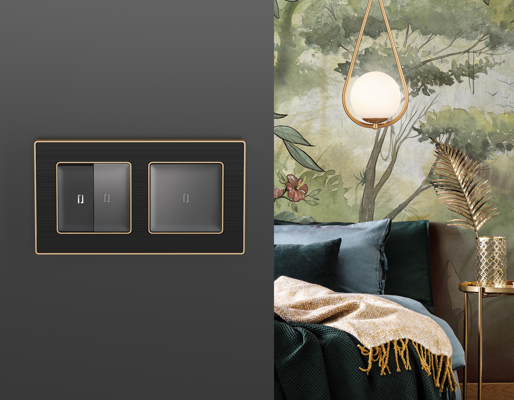 AF580541 Рамка ALFA Arctic (Черный Стекло органическое/Шампань) 1-ая