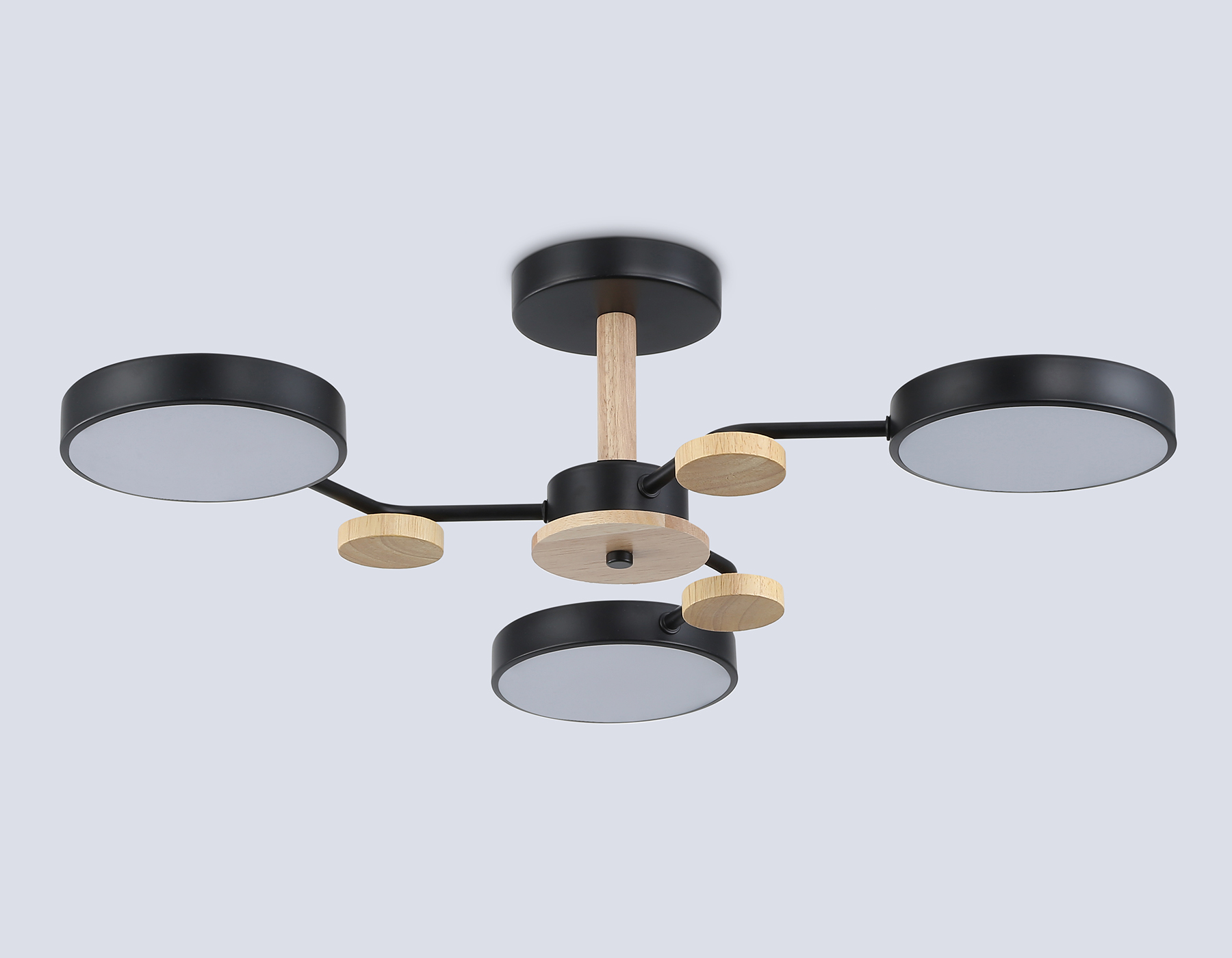 FL4857/3 BK/WD черный/дерево 54W 3000-6000K D660*170 (без ПДУ)