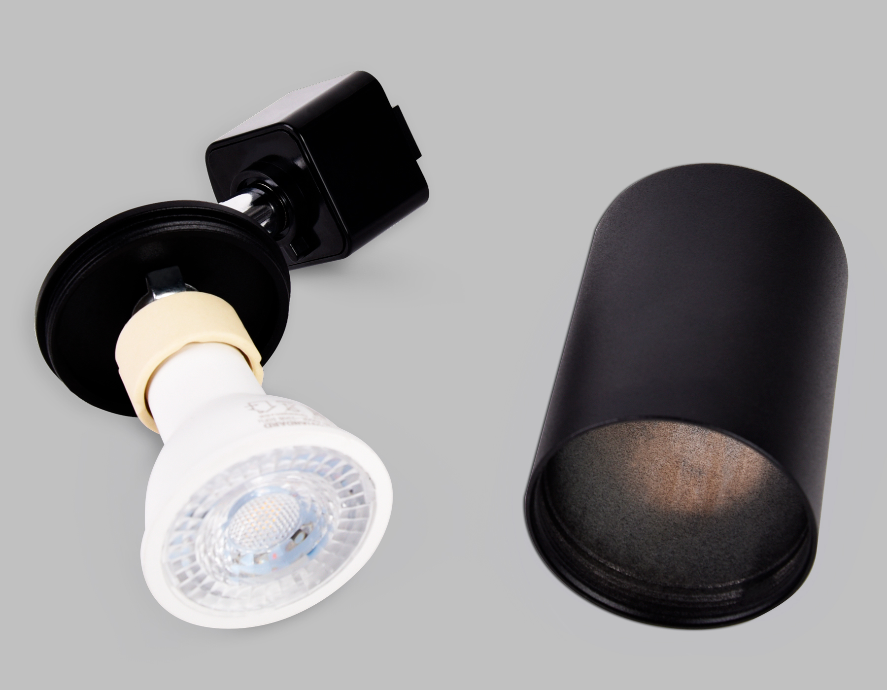 Трековый однофазный светильник со сменной лампой Ambrella GL5123 BK черный GU10 max 12W