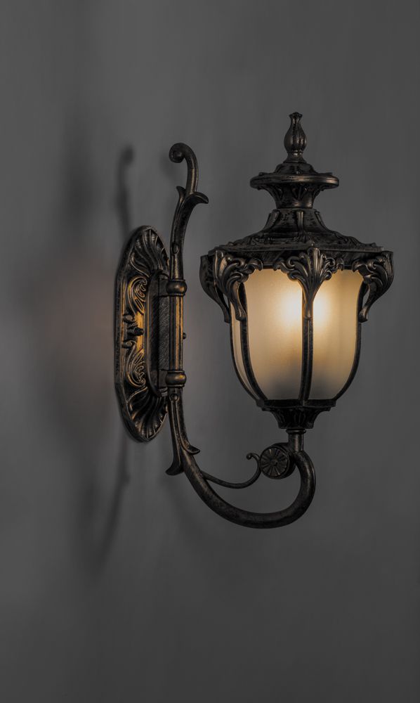 Светильник садово-парковый Feron PL4041 шестигранный на стену вверх 60W 230V E27, черное золото