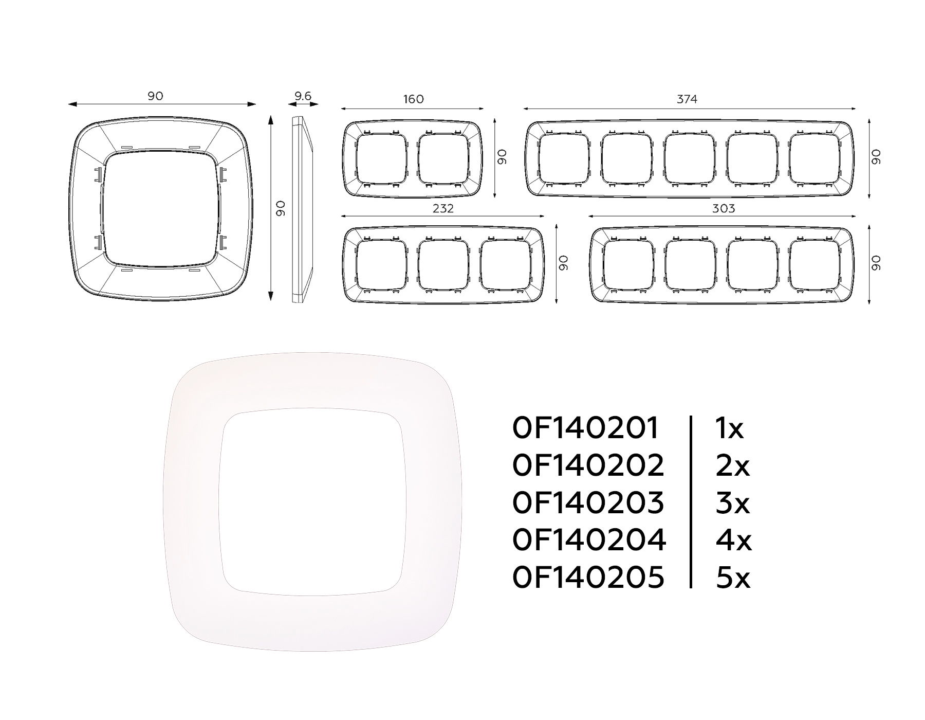 OF140203 Рамка OMEGA Ecta (Жемчуг) 3-ая