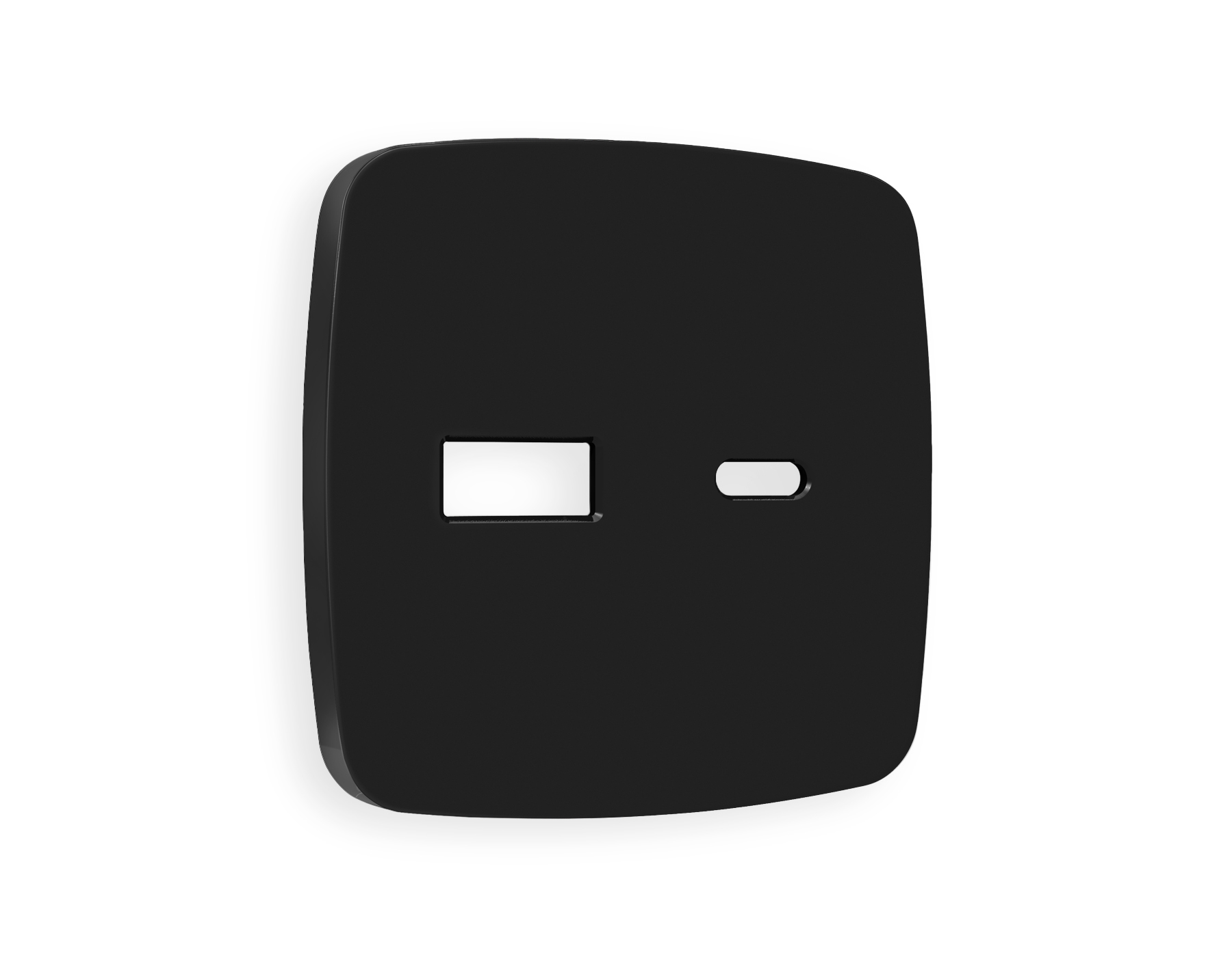 OP8110 Лицевая панель OMEGA (Черный матовый) для розетки 2USB тип A+C QUANT