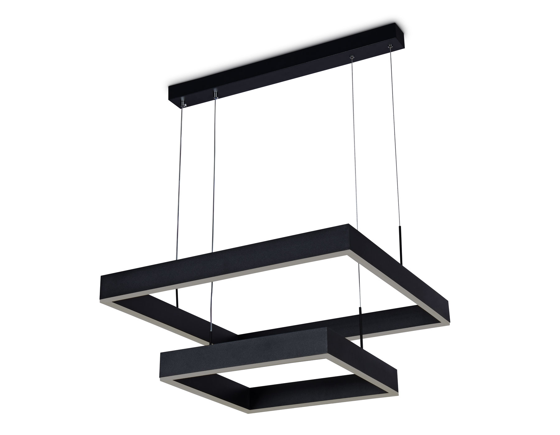 Подвесной светильник Ambrella FA6633/2 BK черный 108W 600*600*720 (ПДУ РАДИО 2.4G)
