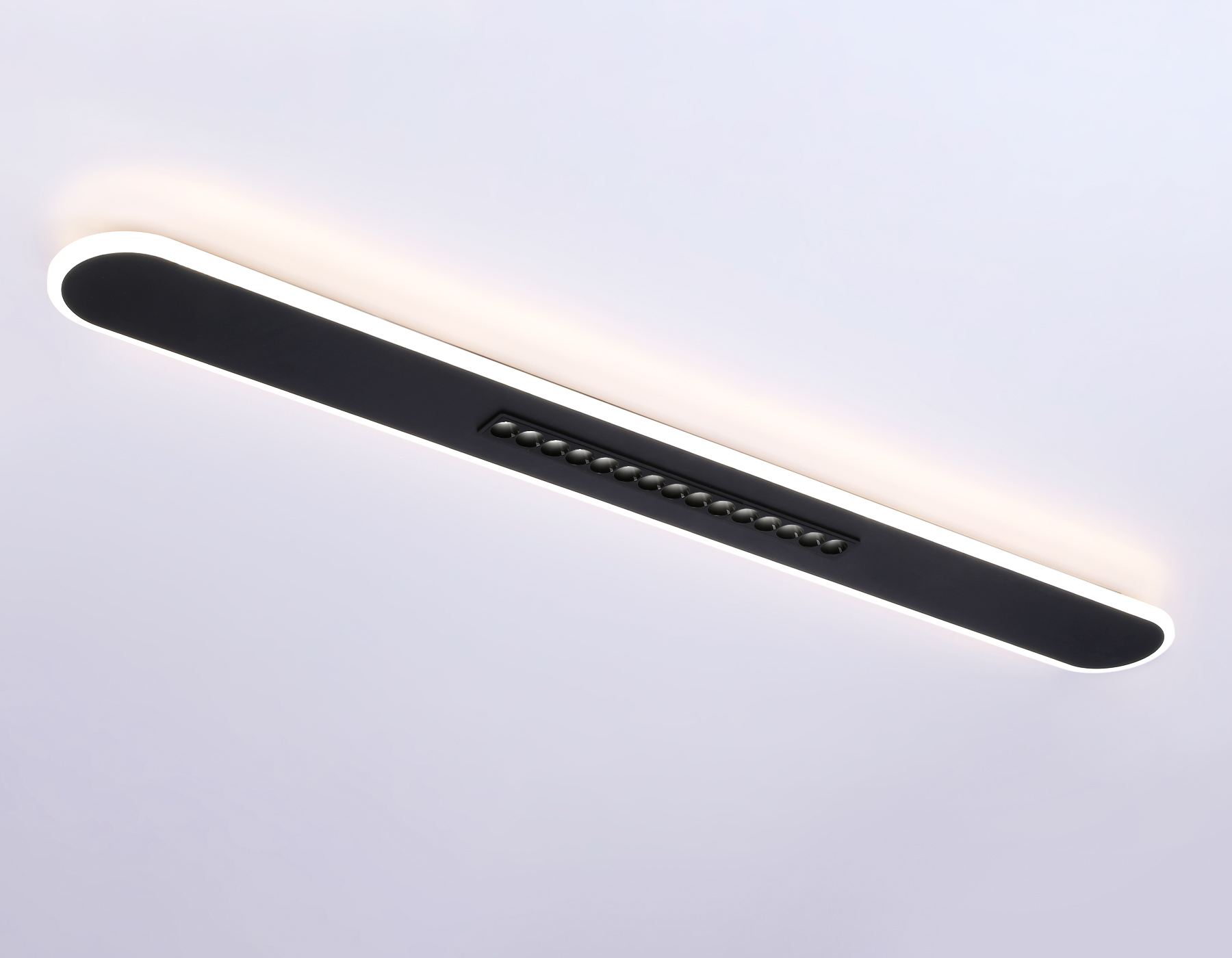 Потолочный светильник Ambrella FL51448 BK черный 70W 3000K-6400K+4200K 1200*125*40 (Без ПДУ)