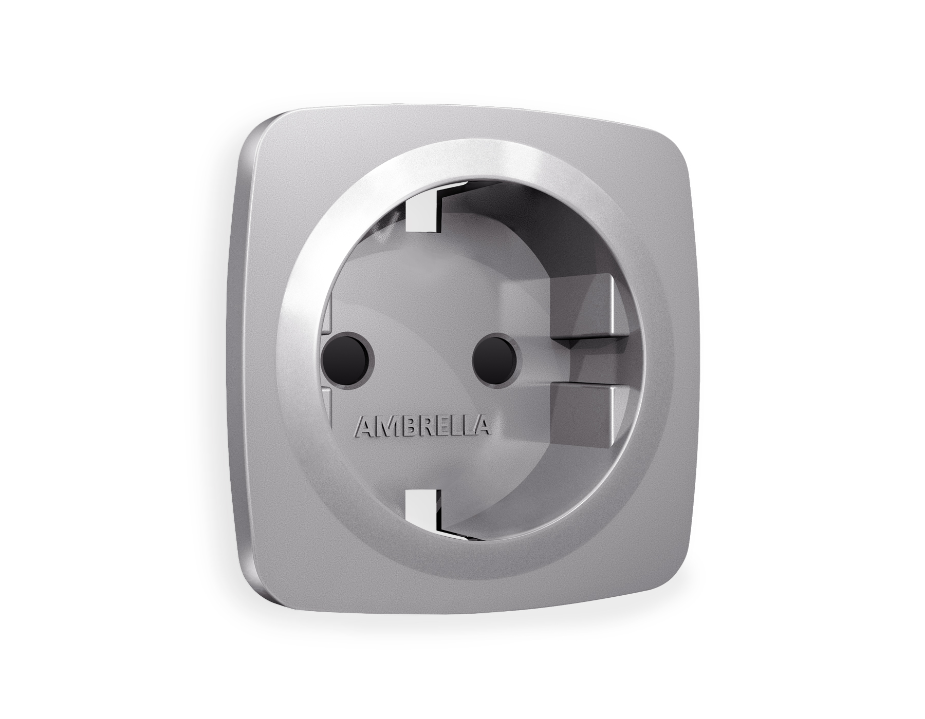 OP5070 Лицевая панель OMEGA (Сталь матовый) для электрической розетки с/з со шторками QUANT