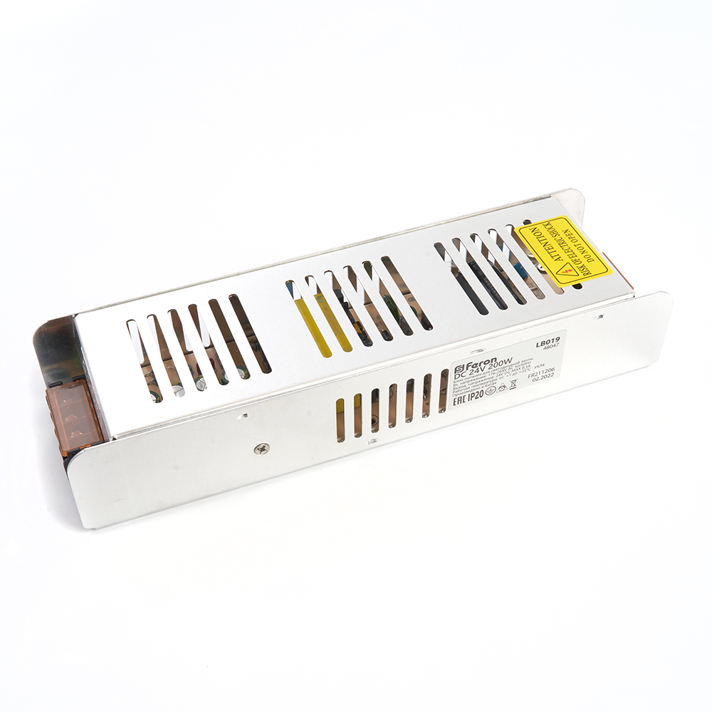 Трансформатор электронный для светодиодной ленты 200W 24V (драйвер), LB019 Трансформатор электронный для светодиодной ленты 200W 24V (драйвер), LB019