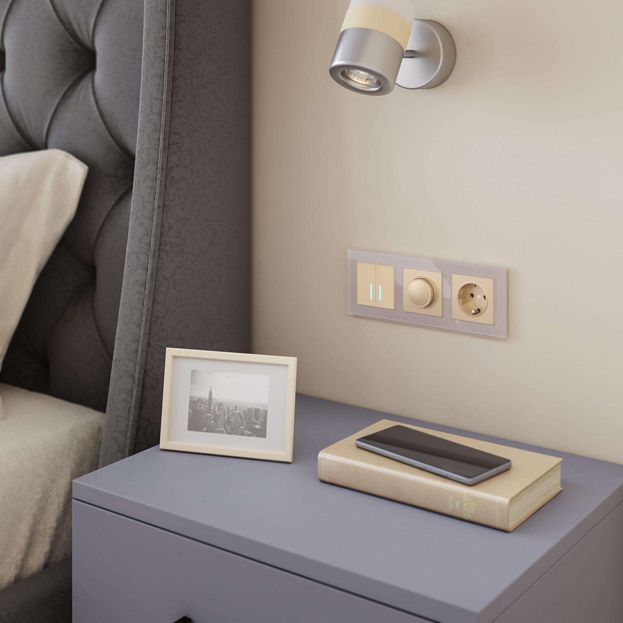 Рамка WERKEL Favorit на 3 поста (дымчатый, стекло) WL01-Frame-03 / W0031117 / a030787