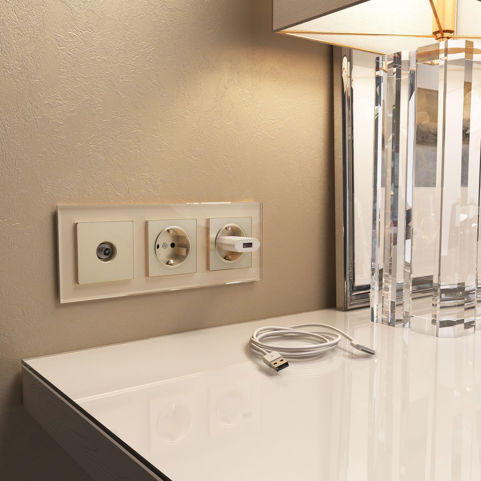 Рамка WERKEL Favorit на 3 поста (шампань) WL01-Frame-03 / W0031111 / a040872