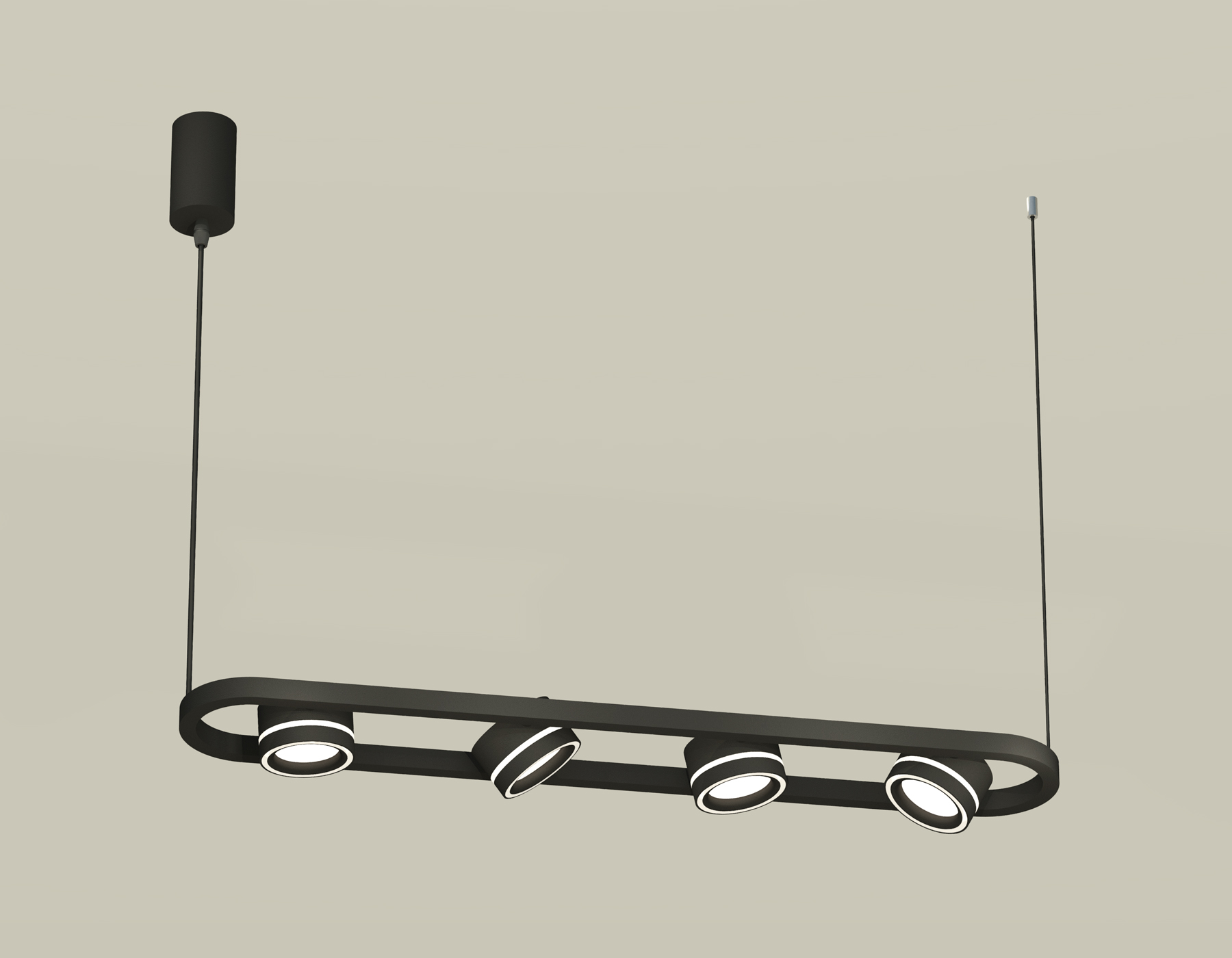 Подвесной светильтник Ambrella XB9164151/4 SBK/FR черный песок/белый матовый GX53 (C9164, N8434)