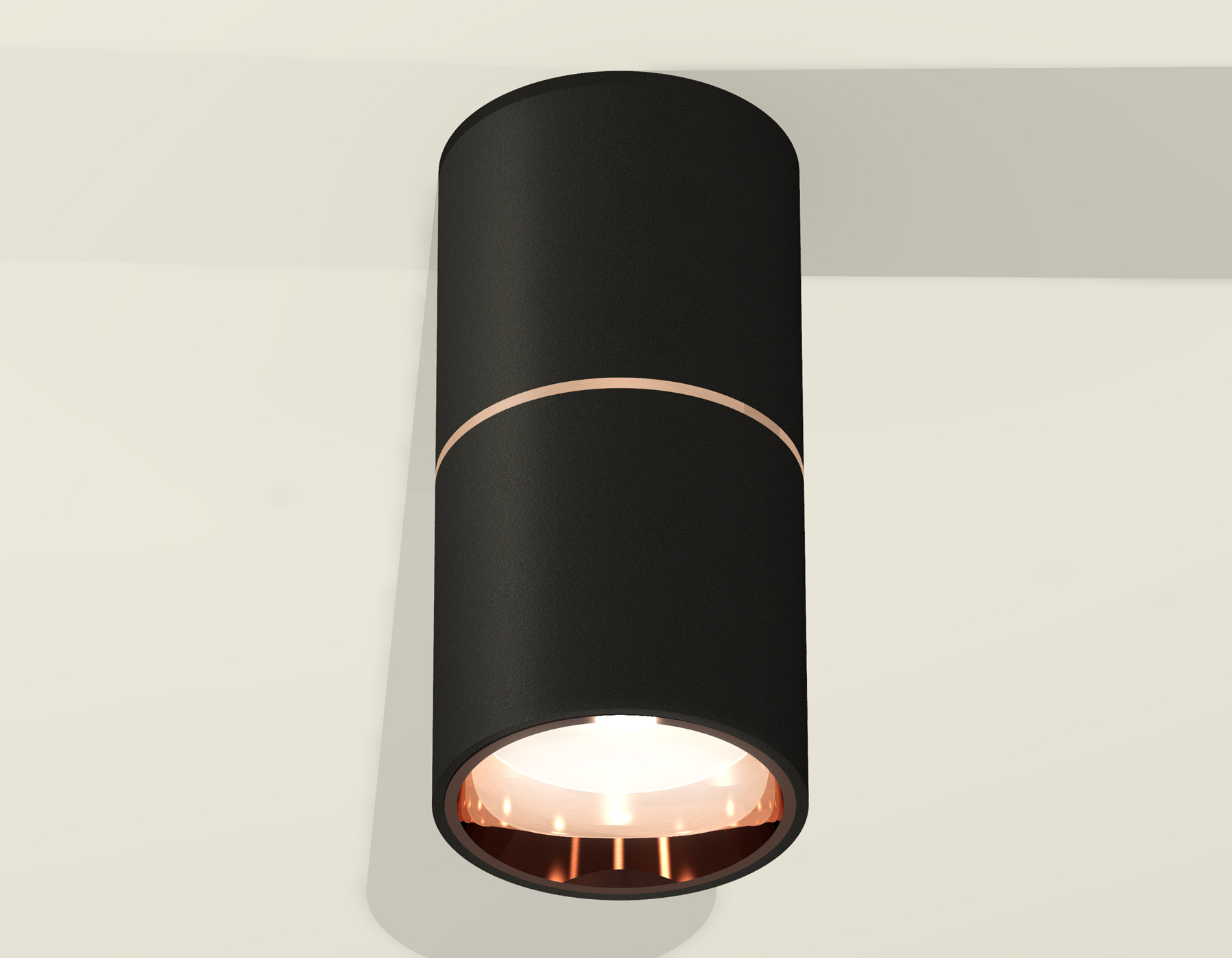 Накладной светильник XS6302083 SBK/PPG черный песок/золото розовое полированное MR16 GU5.3 (C6302, A2063, N6114)