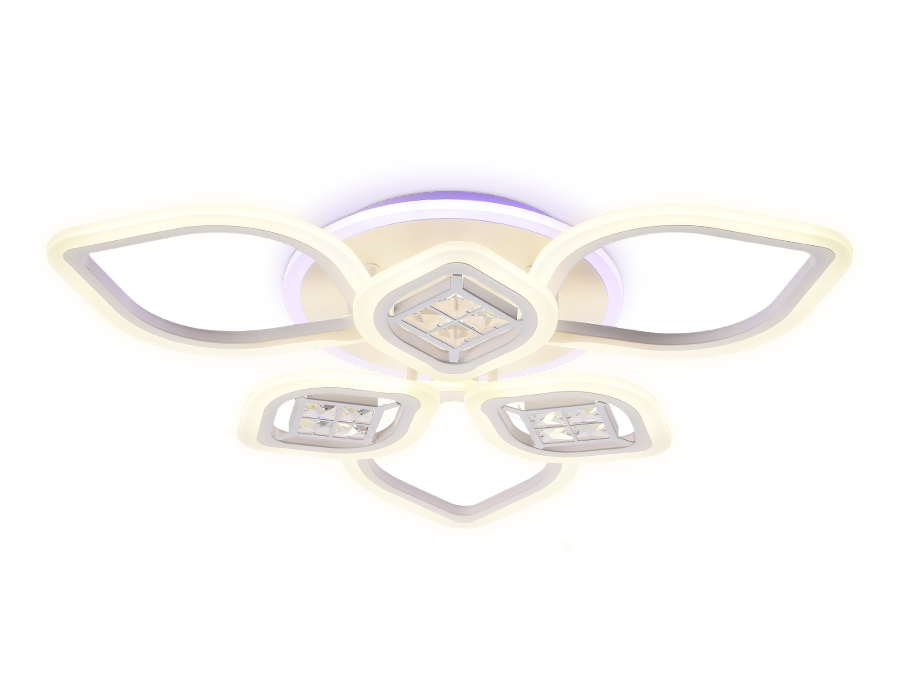 Потолочный светодиодный светильник Ambrella с пультом FA282 белый 116W 660*600*120