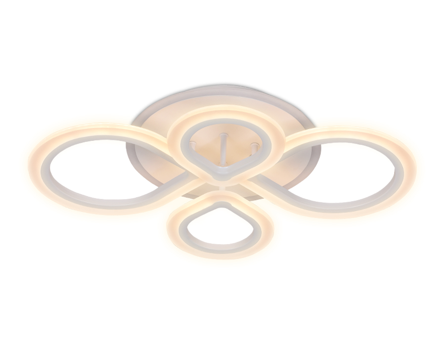 Потолочный светодиодный светильник Ambrella FA520/4 WH белый 88W+28W 650*410*80 (ПДУ РАДИО 2.4)