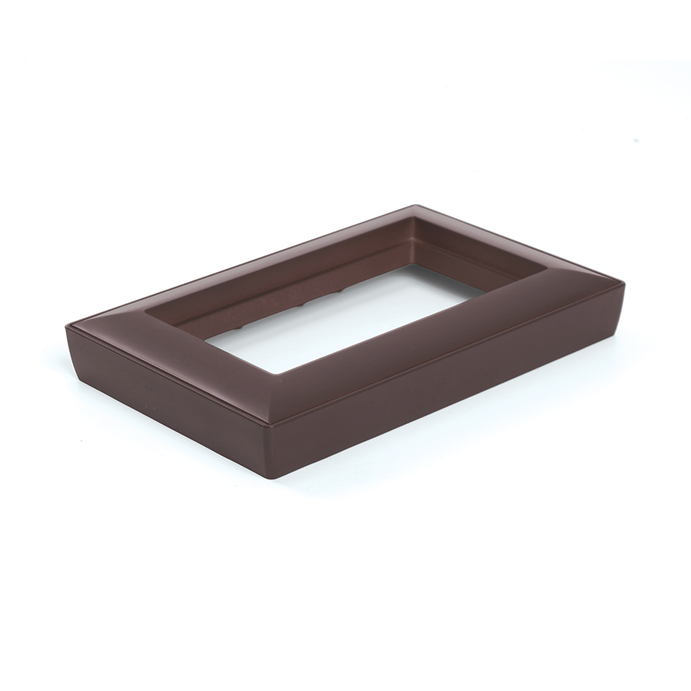 Рамка  2-местная (без перемычки),  пластик, STEKKER, PFR00-7012-04, серия Катрин, шоколад