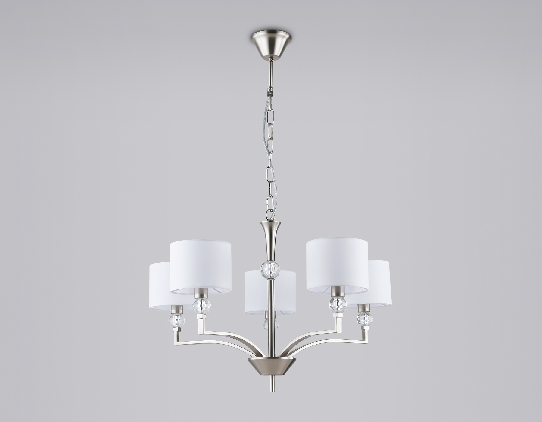 LH71121/5 SN/WH никель/белый E14/5 max 40W D660*880