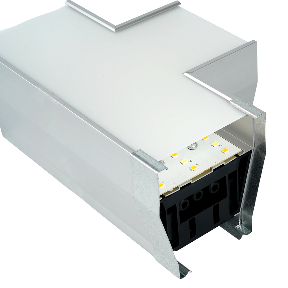 Светильник коннектор Feron AL4036T 5W 550Lm 3000К-4000К-6400K, T-образный, с ручным переключением режимов, серебро, 160*115*70мм возмож. соедин. в линию, серия RetailRay