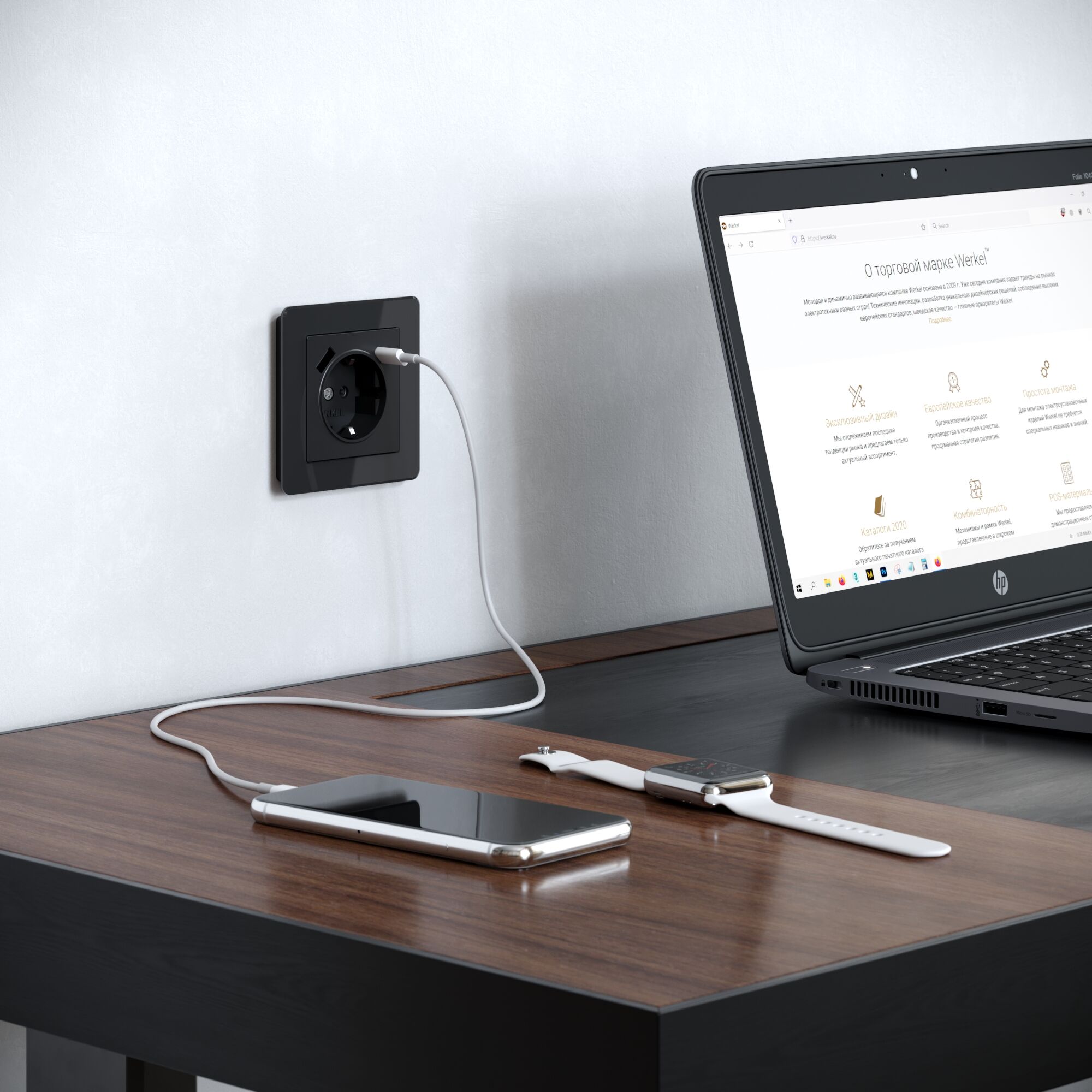 Рамка на 1 пост Acrylic Werkel (черный) W0012708