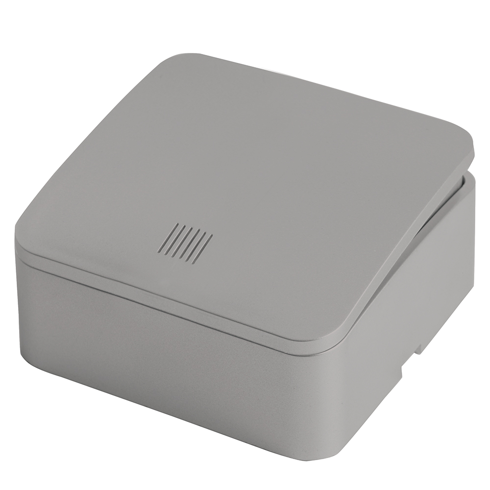 Выключатель открытой установки 1-клавишный с индикатором, STEKKER, 250В, 10А, IP20, серия София, серебро, MSW10-11-20-03