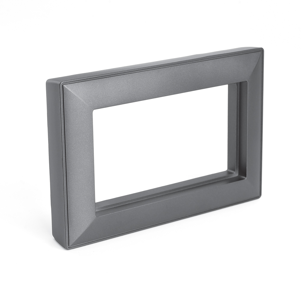 Рамка  2-местная (без перемычки),  пластик, STEKKER, PFR00-7012-06, серия Катрин, графит