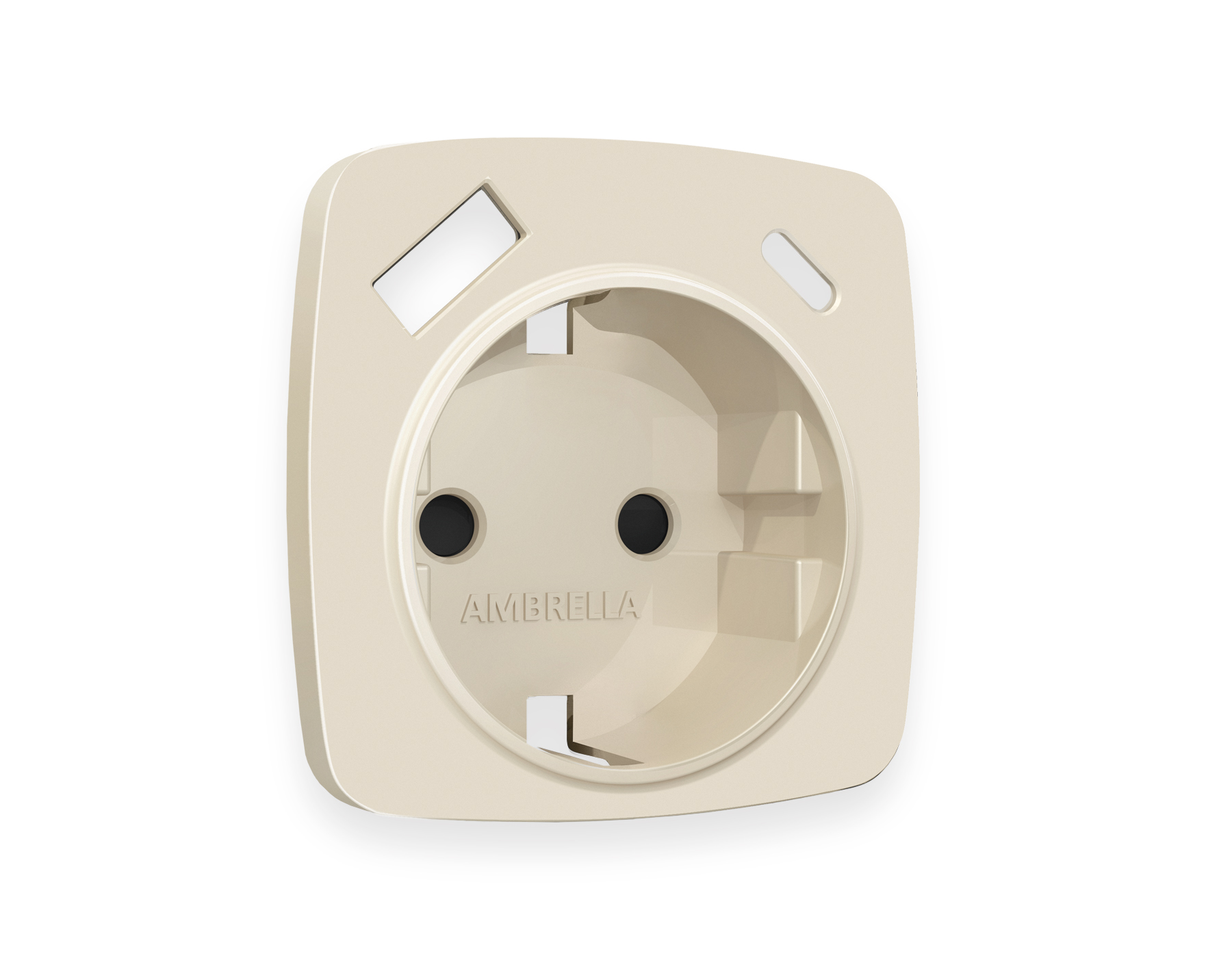 OP3300 Лицевая панель OMEGA (Бежевый матовый) для электрической розетки с/з со шторками 2USB A+C QUANT