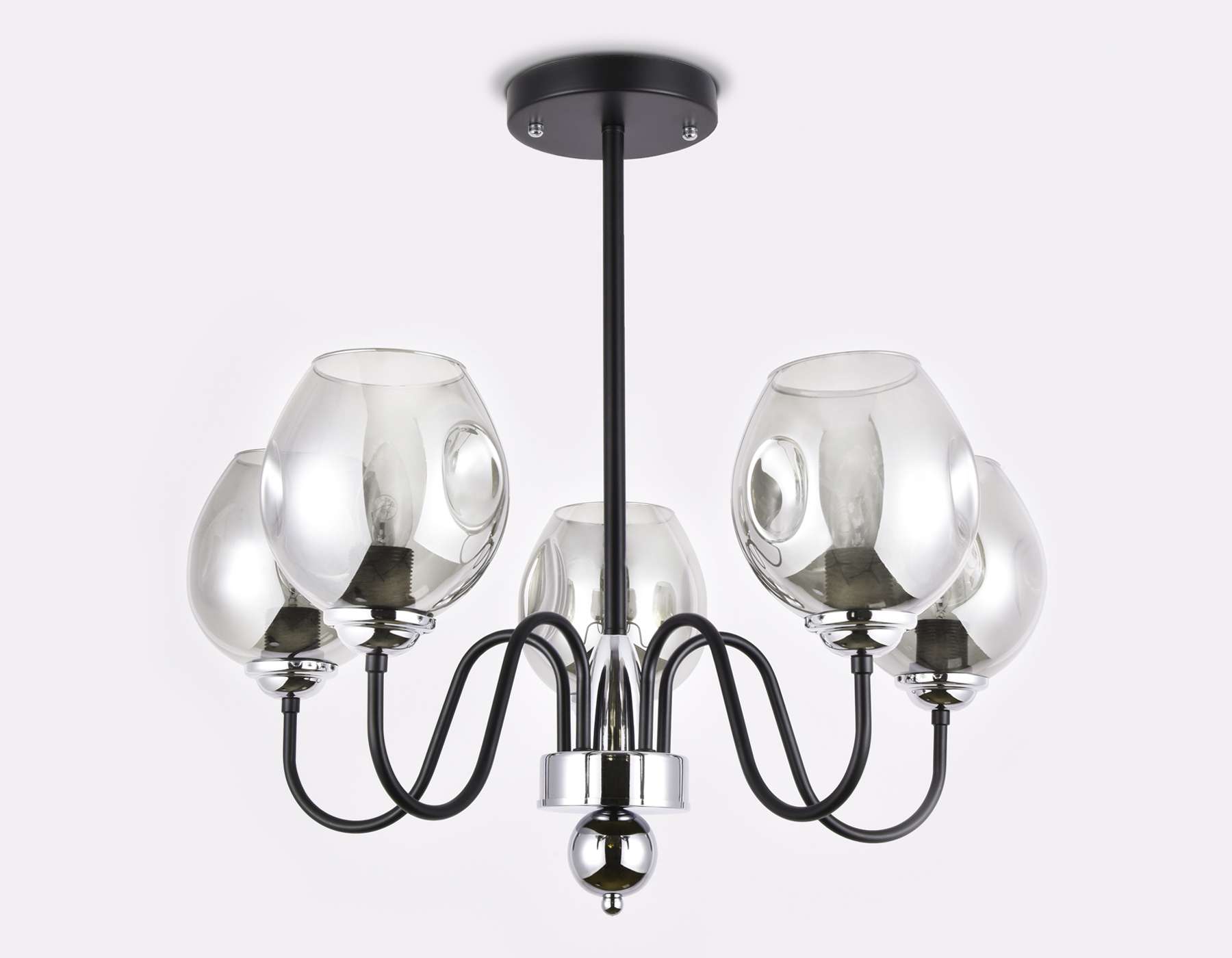 Подвесная люстра Ambrella TR9058 черный/дымчатый E27 max 40W D650*572