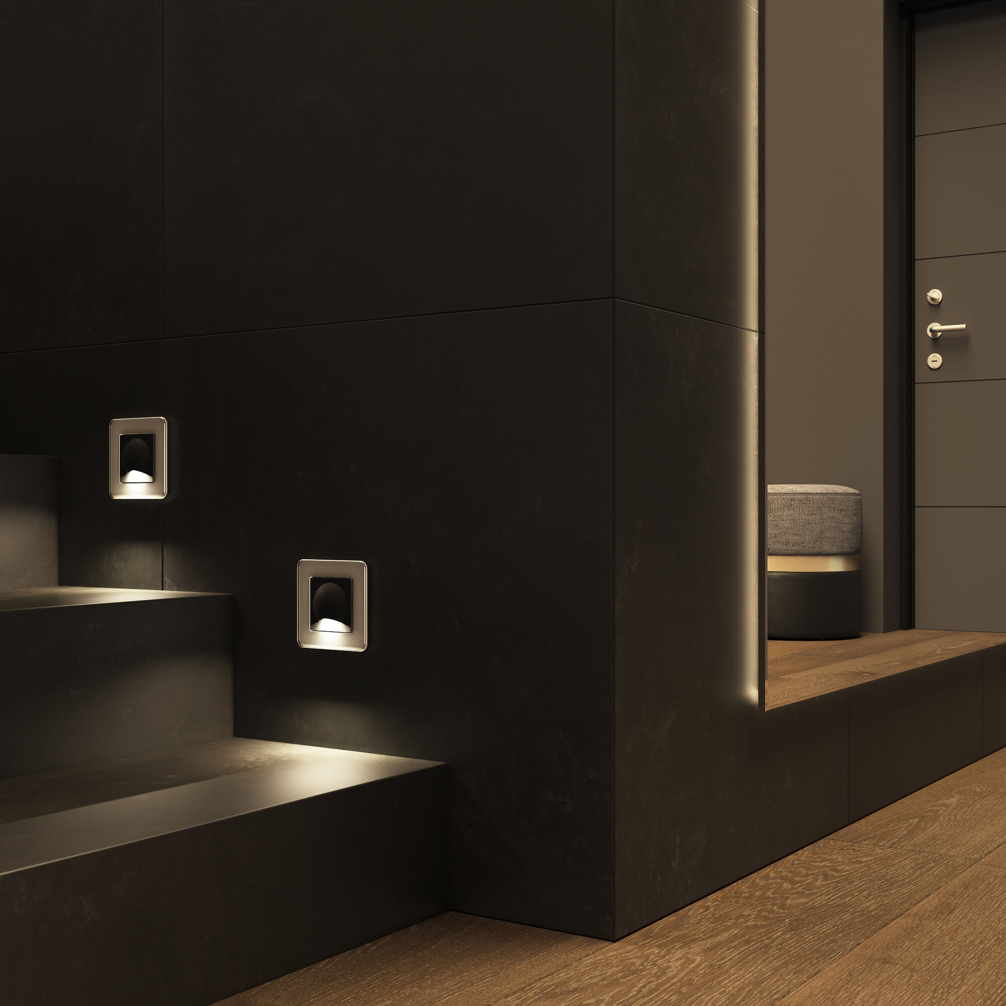 Встраиваемая LED подсветка Werkel Moon (черный матовый) W1154408