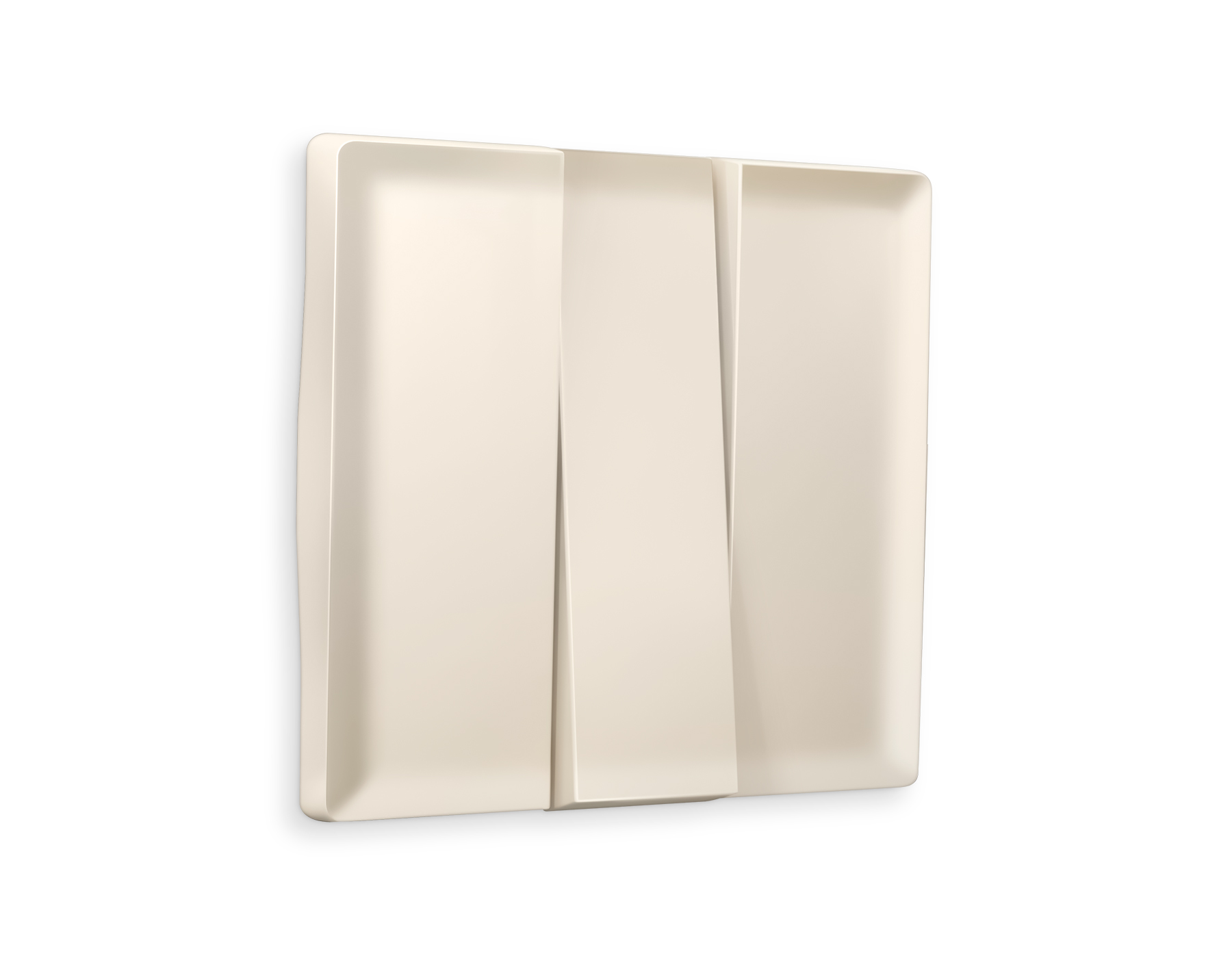 AP3250 Лицевая панель ALFA (Бежевый матовый) для 3-кл выключателей QUANT